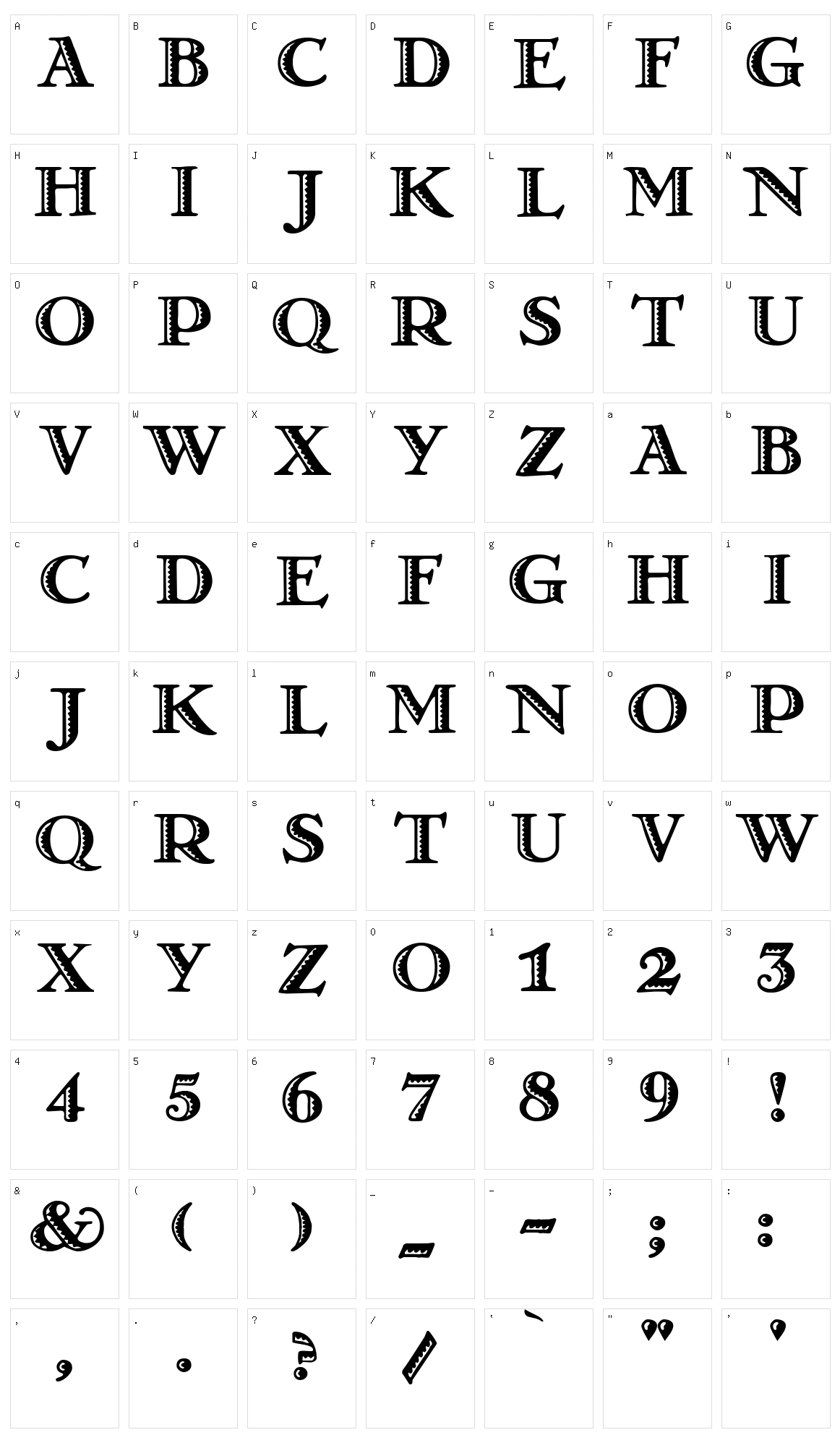 Matador Character Set