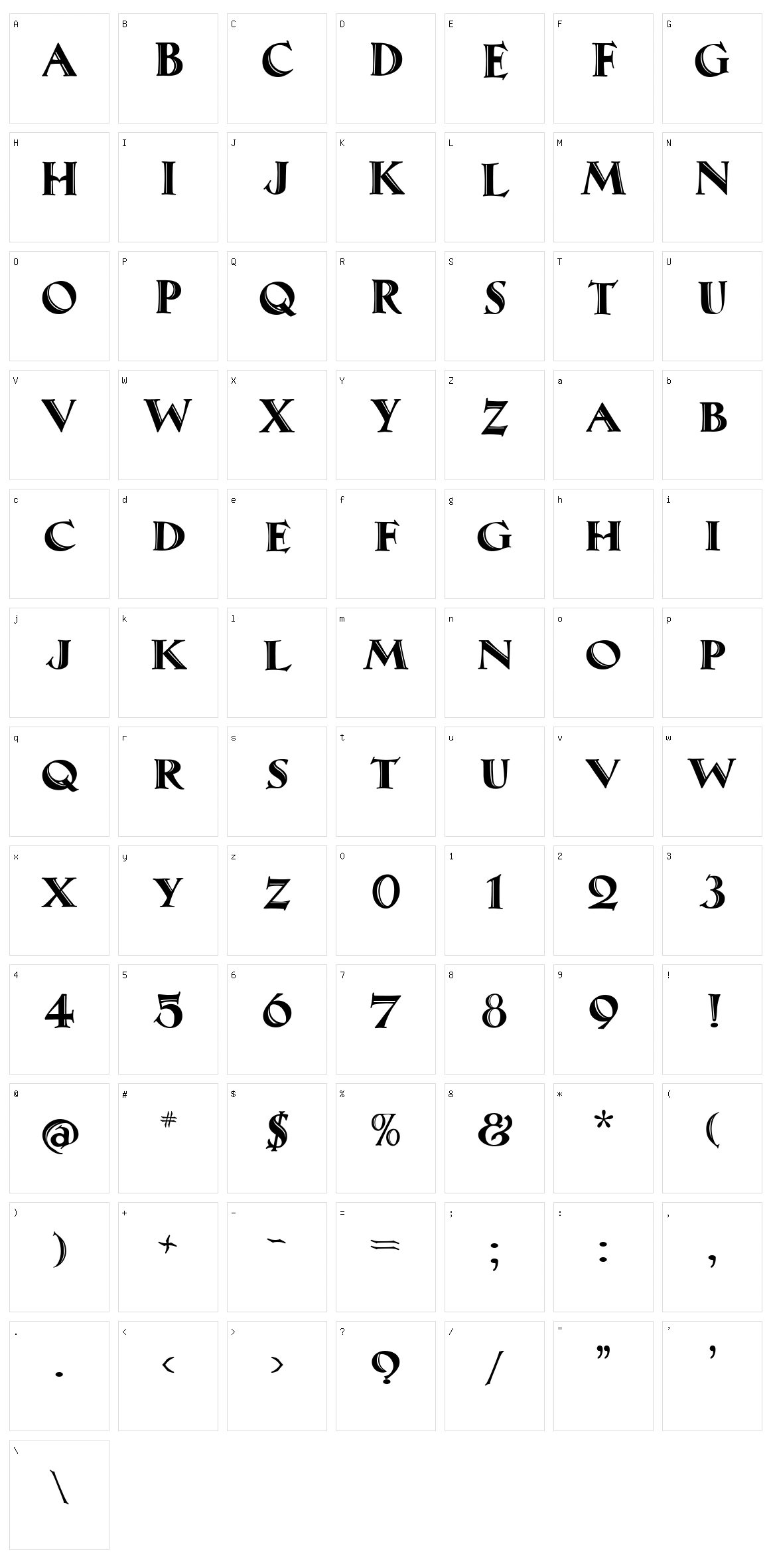 Maximilian Antiqua Character Set