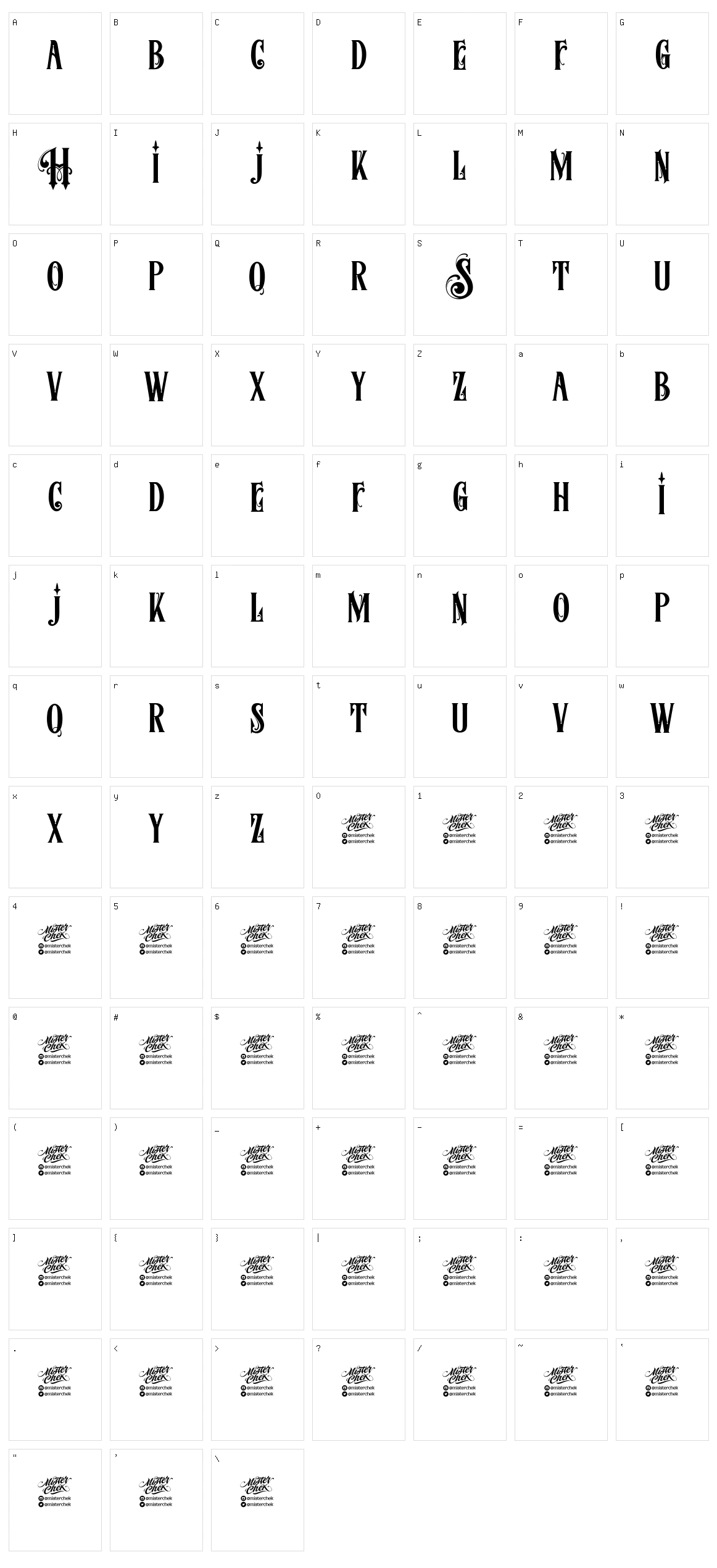MCF Stone Head Character Set