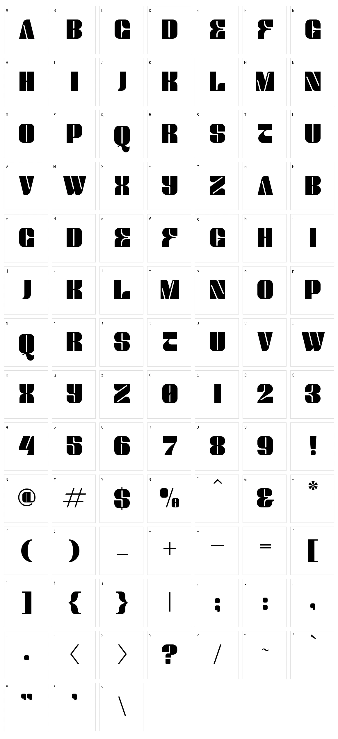 Mentra Character Set