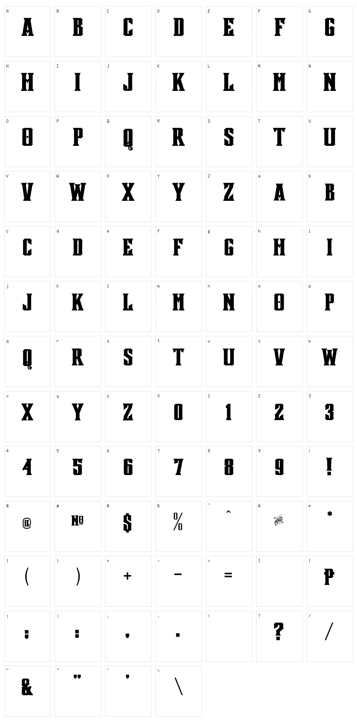 Mestizo Character Set