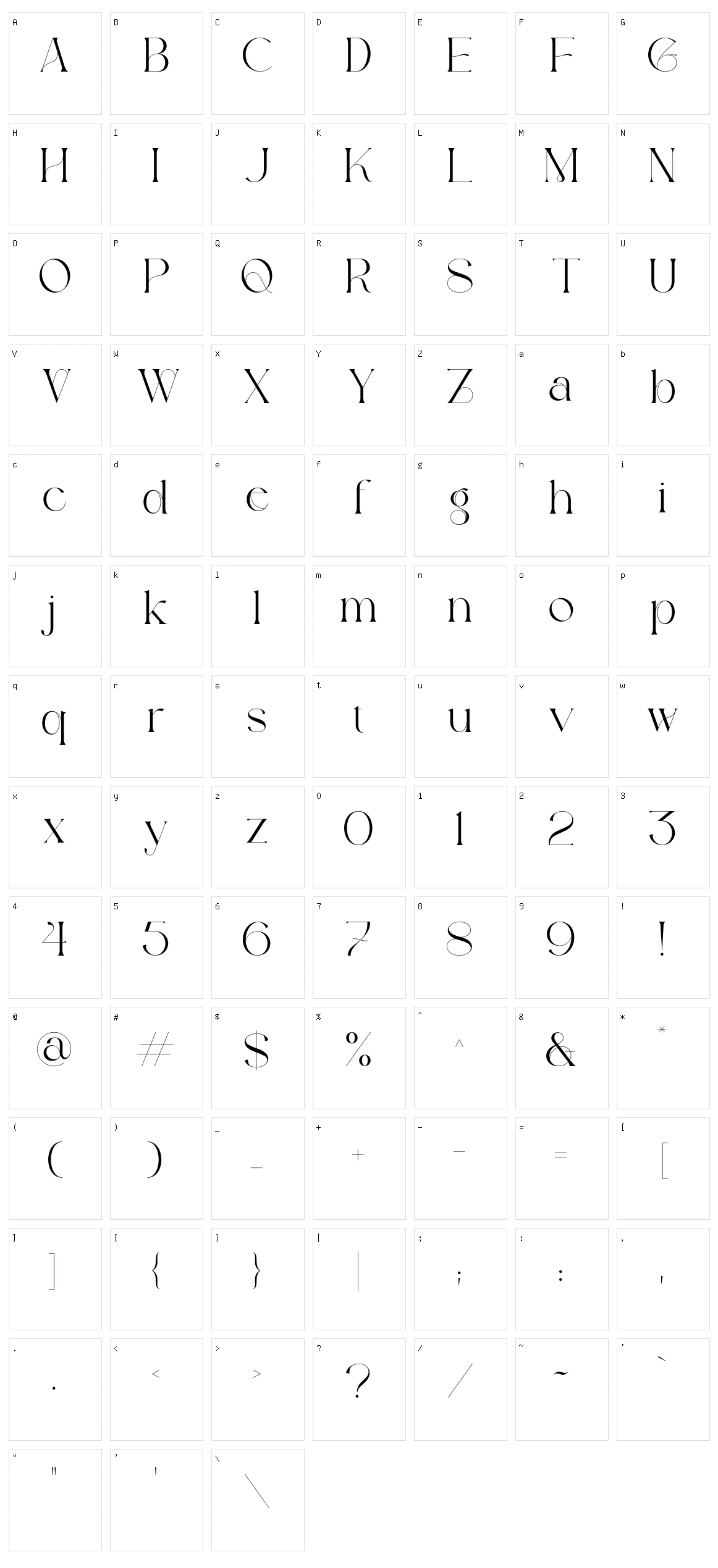Michelia Character Set