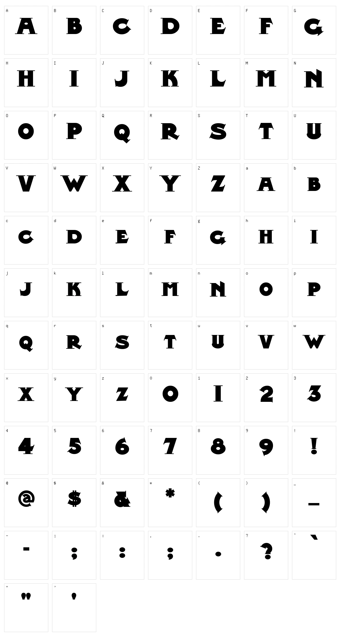 Midland Rail Character Set