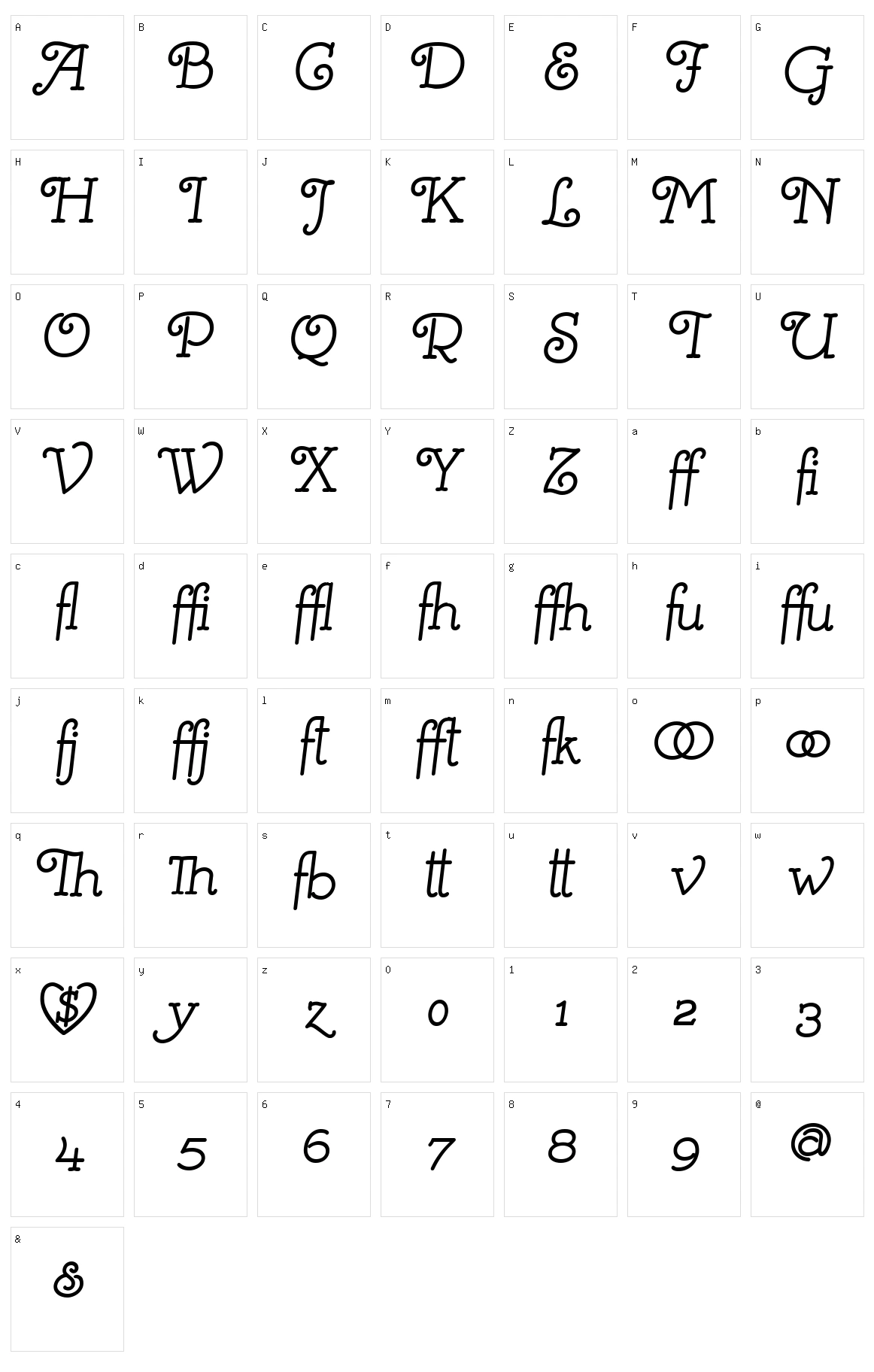 Mistress Character Set