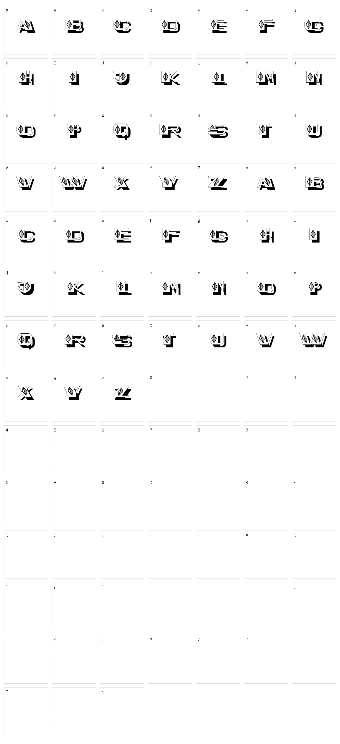 Modern Settlement Character Set