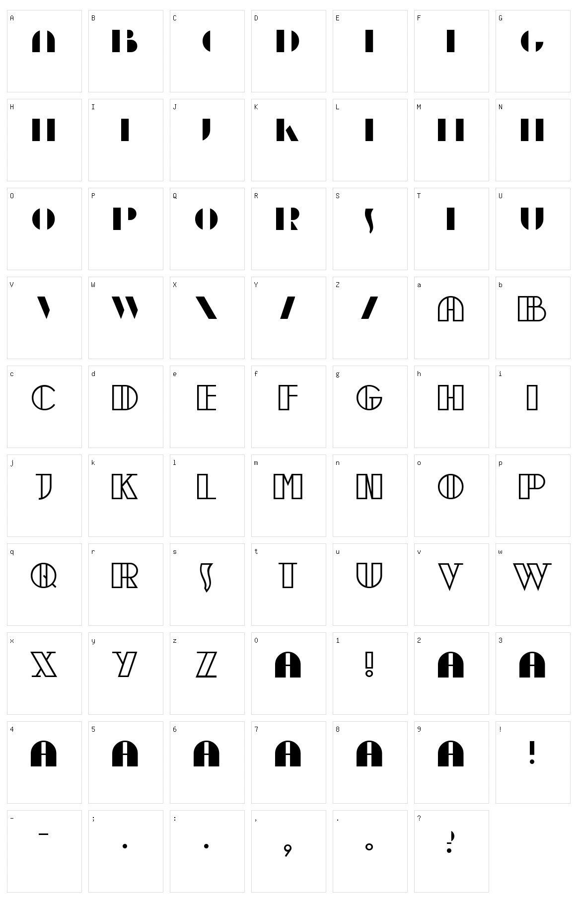 Moebius Character Set