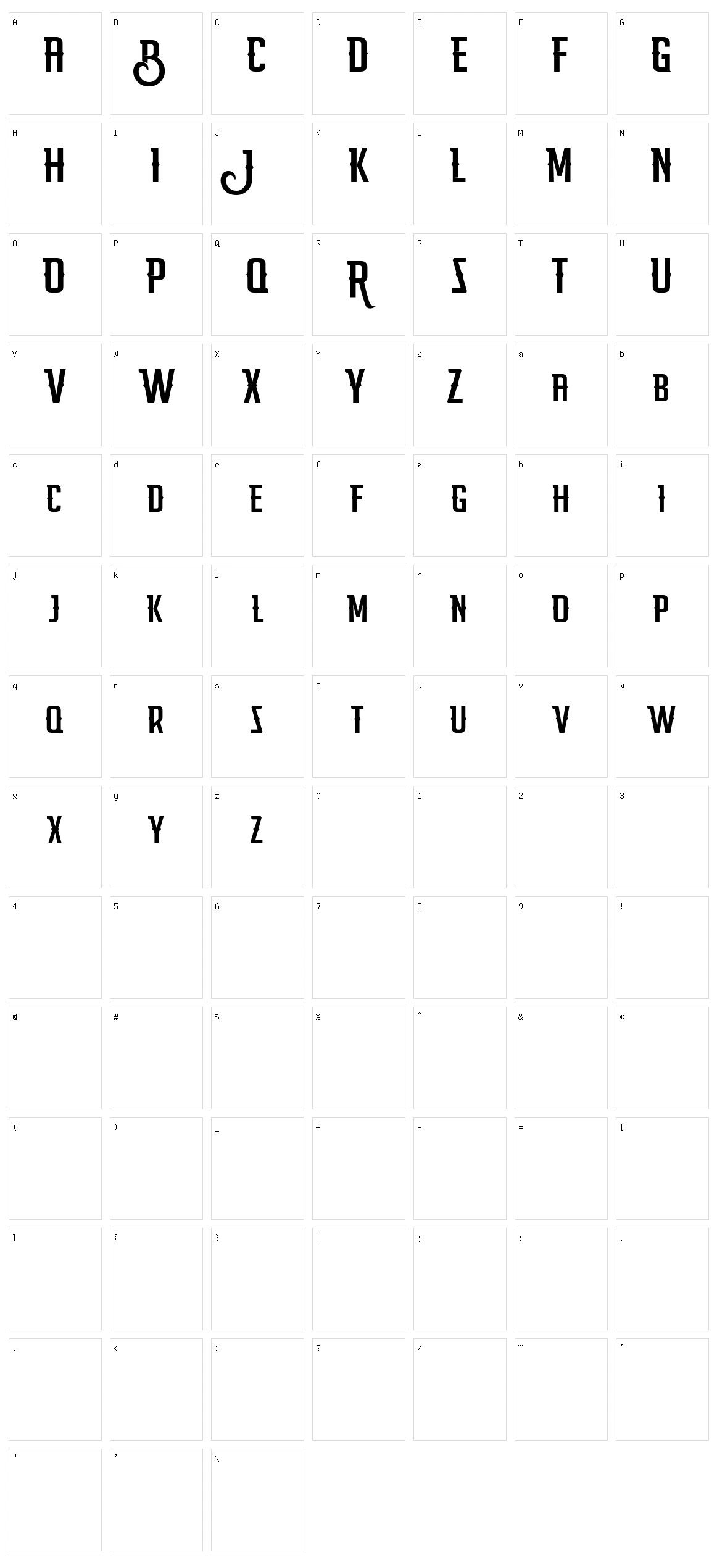 Moge Character Set
