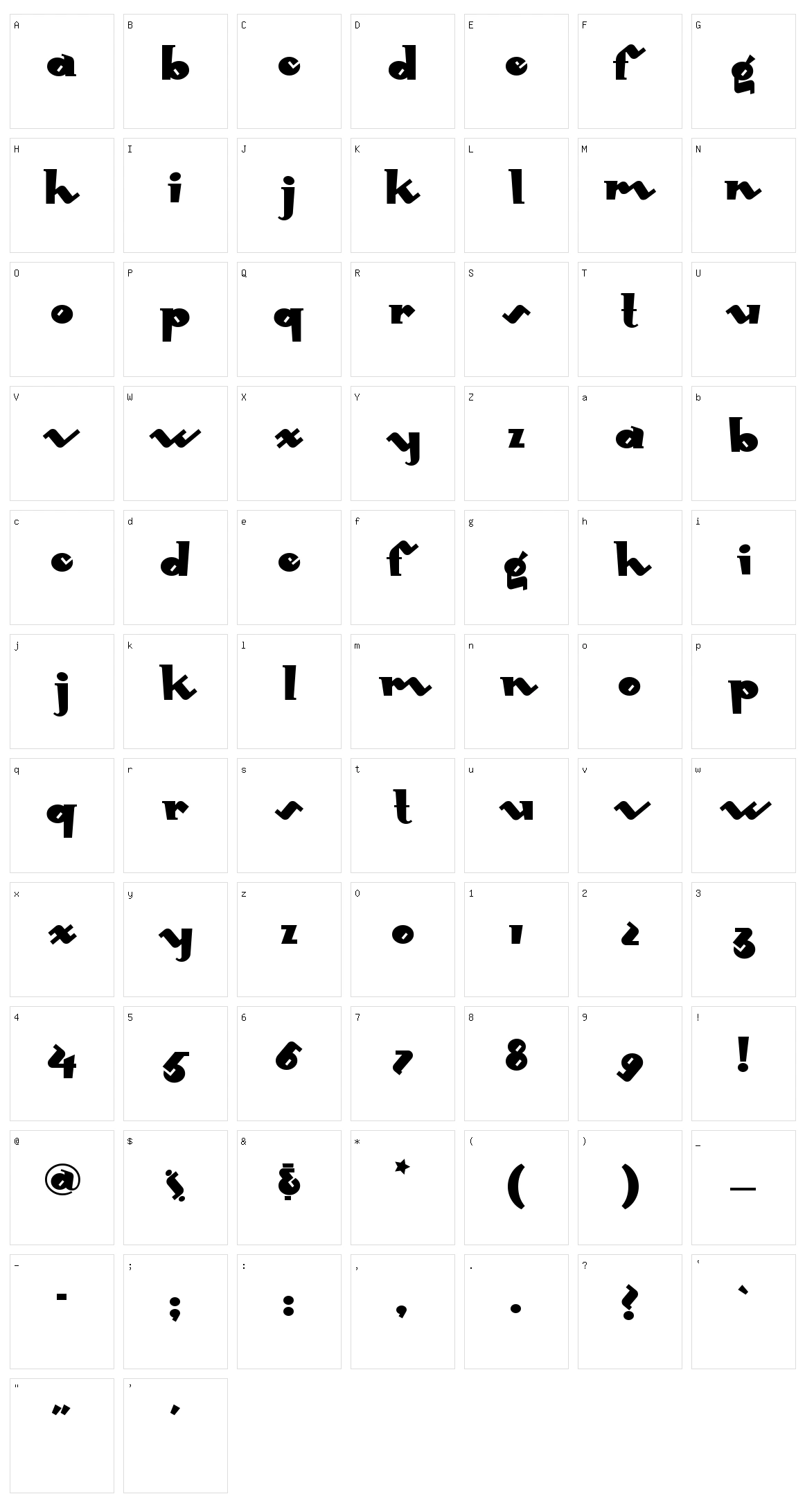 Mondo Redondo Character Set