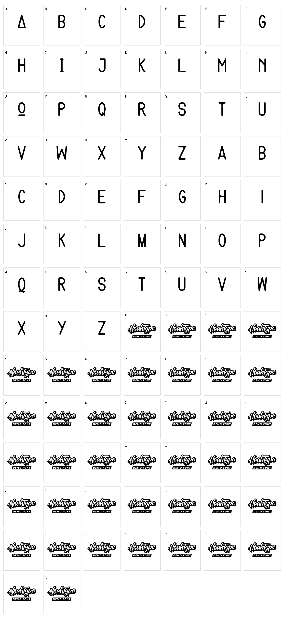 Mountreal Character Set