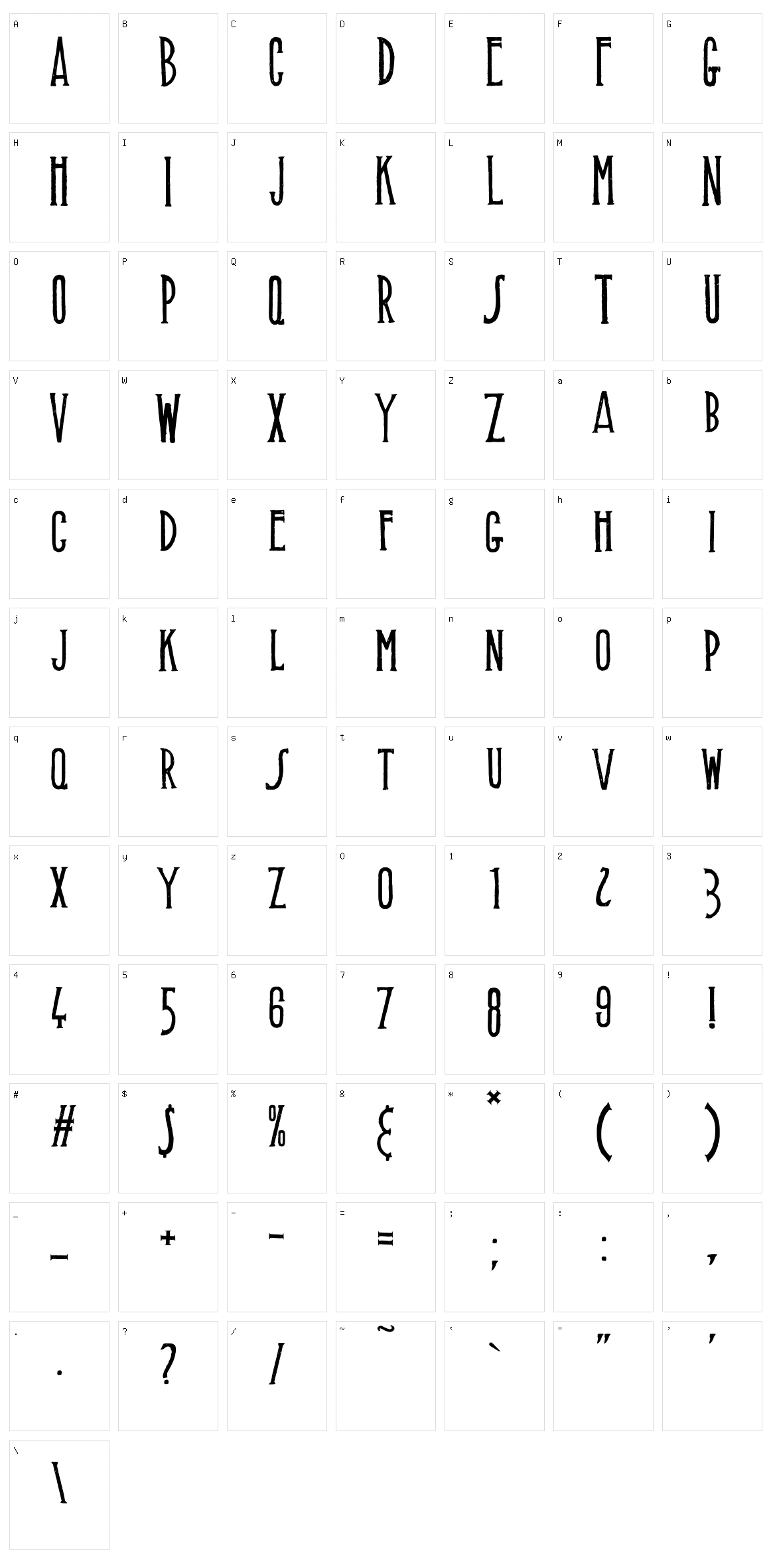 Muffaroo Character Set