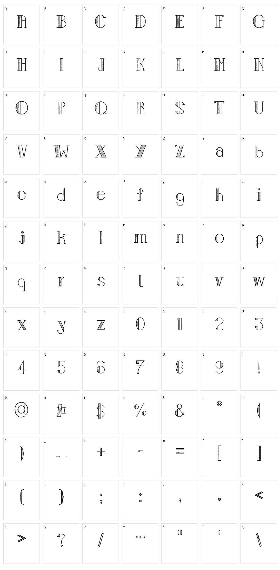 Nedele Character Set