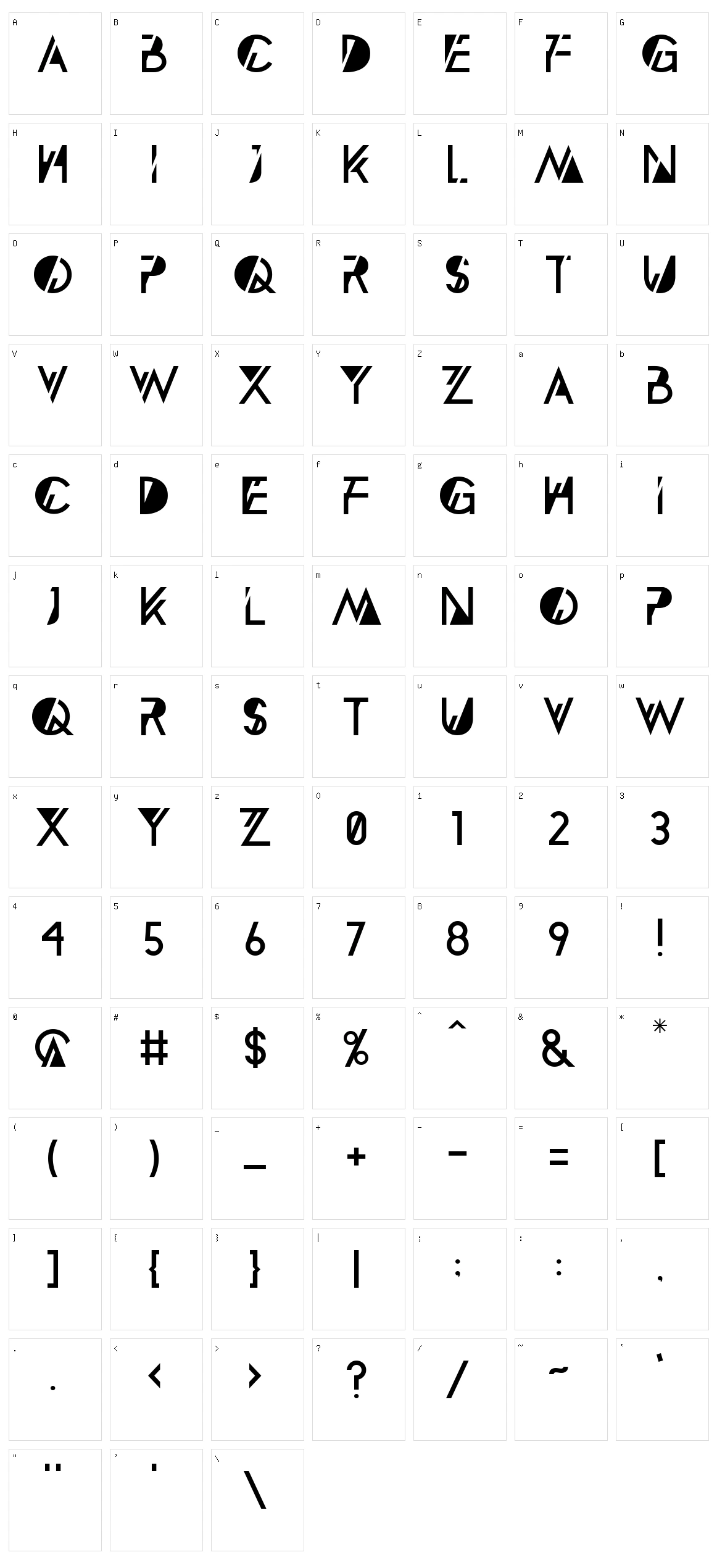 Nemphis Character Set