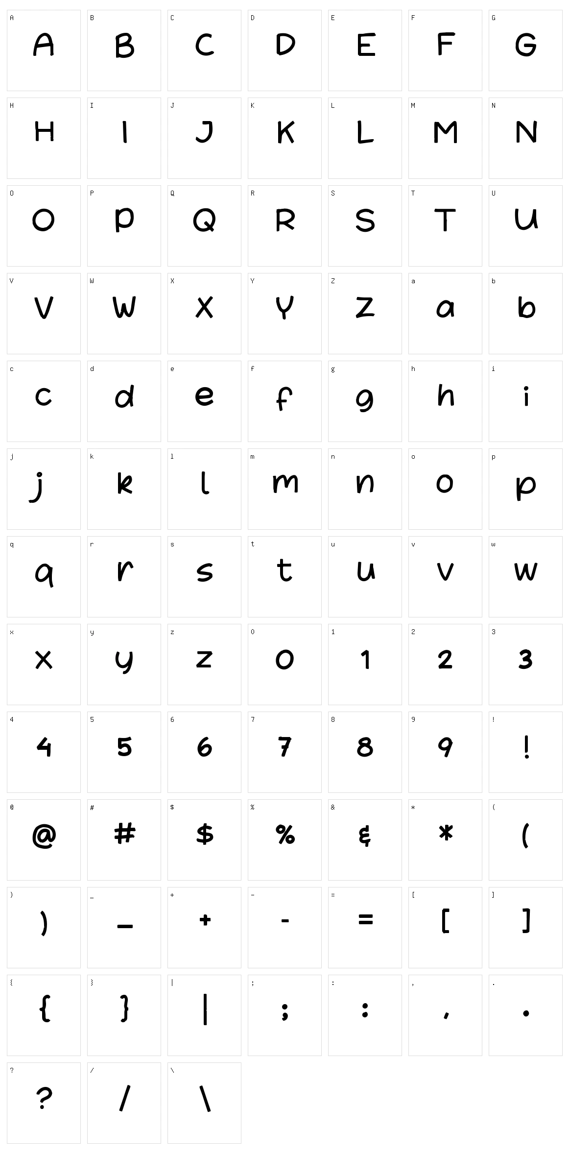 Querina Handwritten Character Set