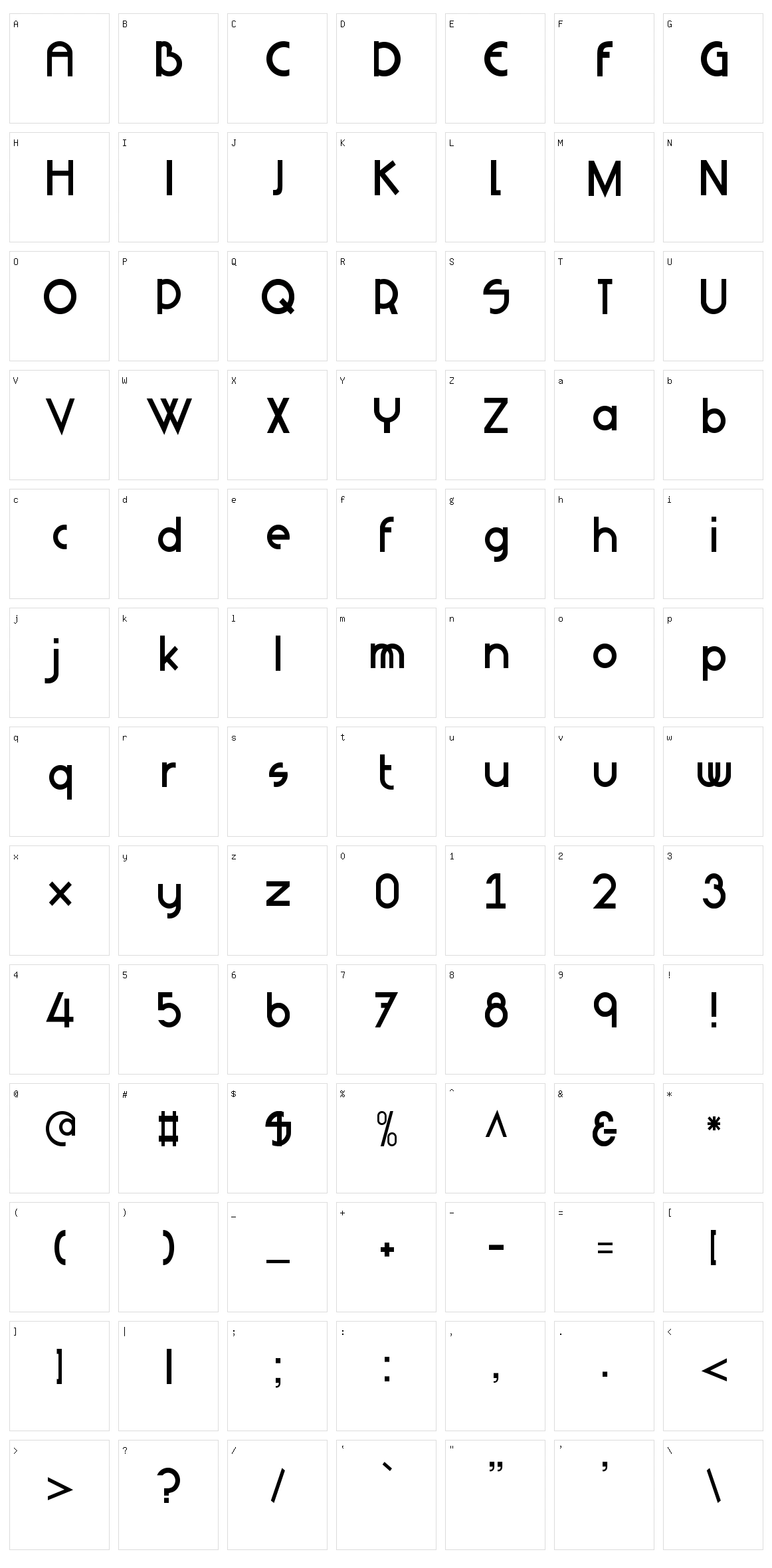 Neues Bauen Character Set