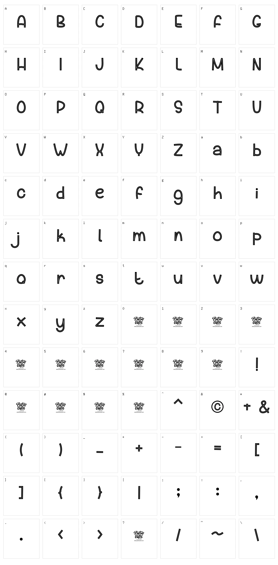 Bicycle Track Character Set