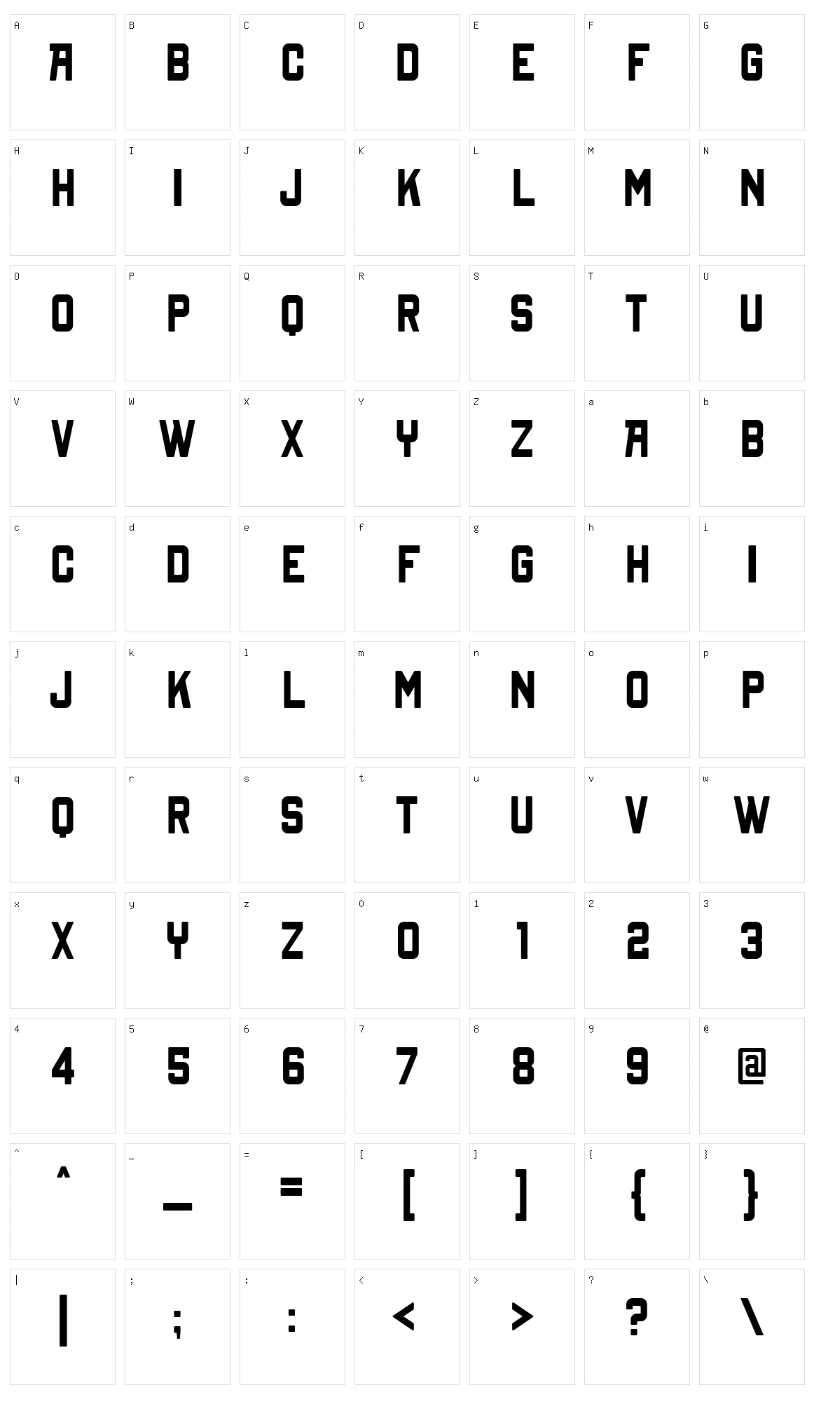 New York Line Character Set