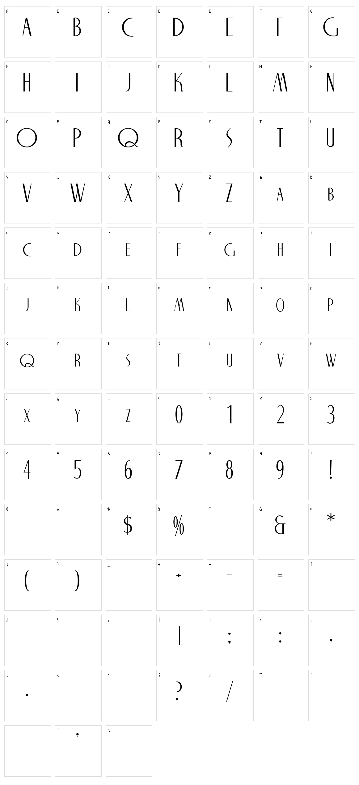 Nite Club Character Set