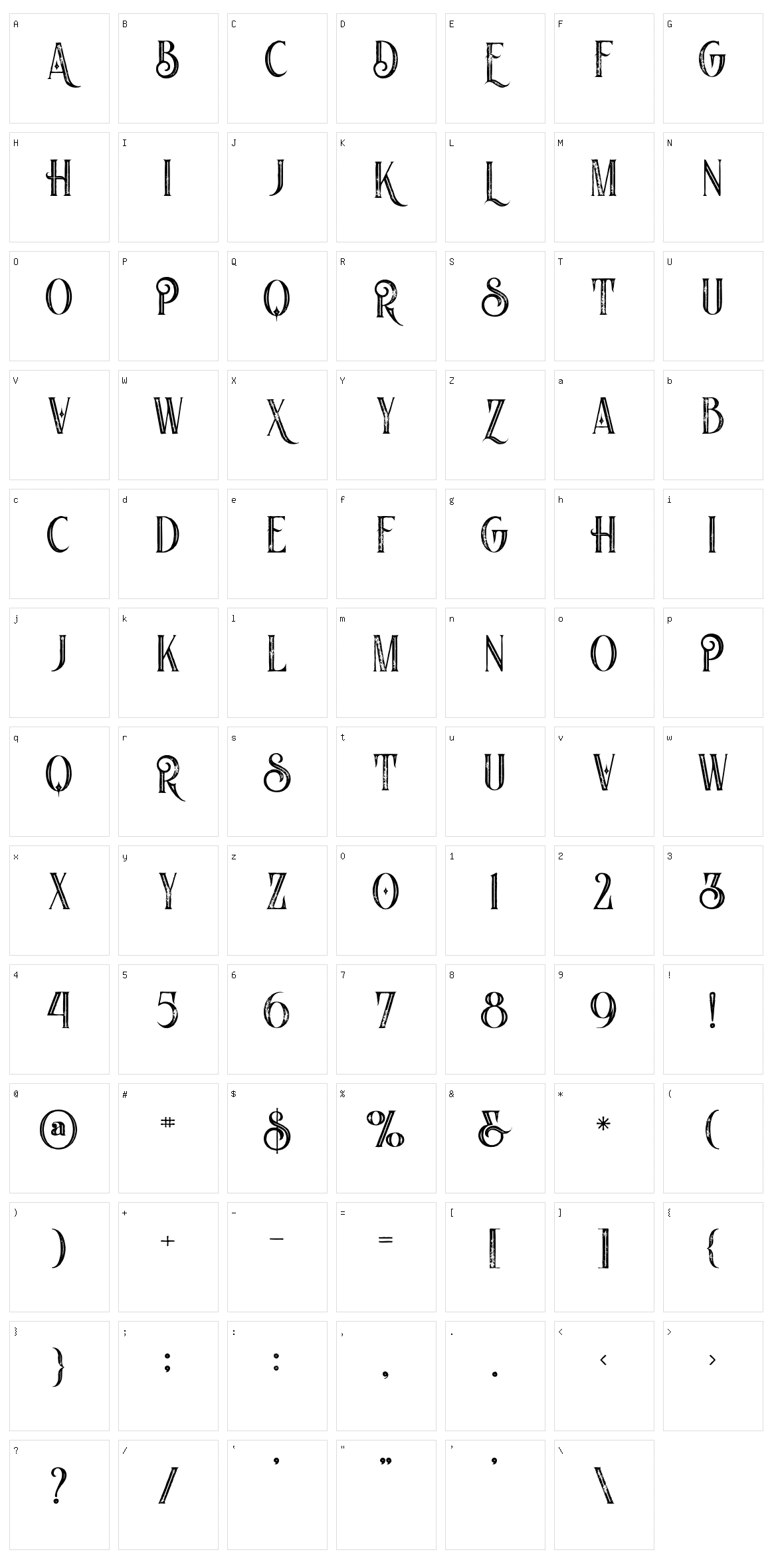Nomos Character Set