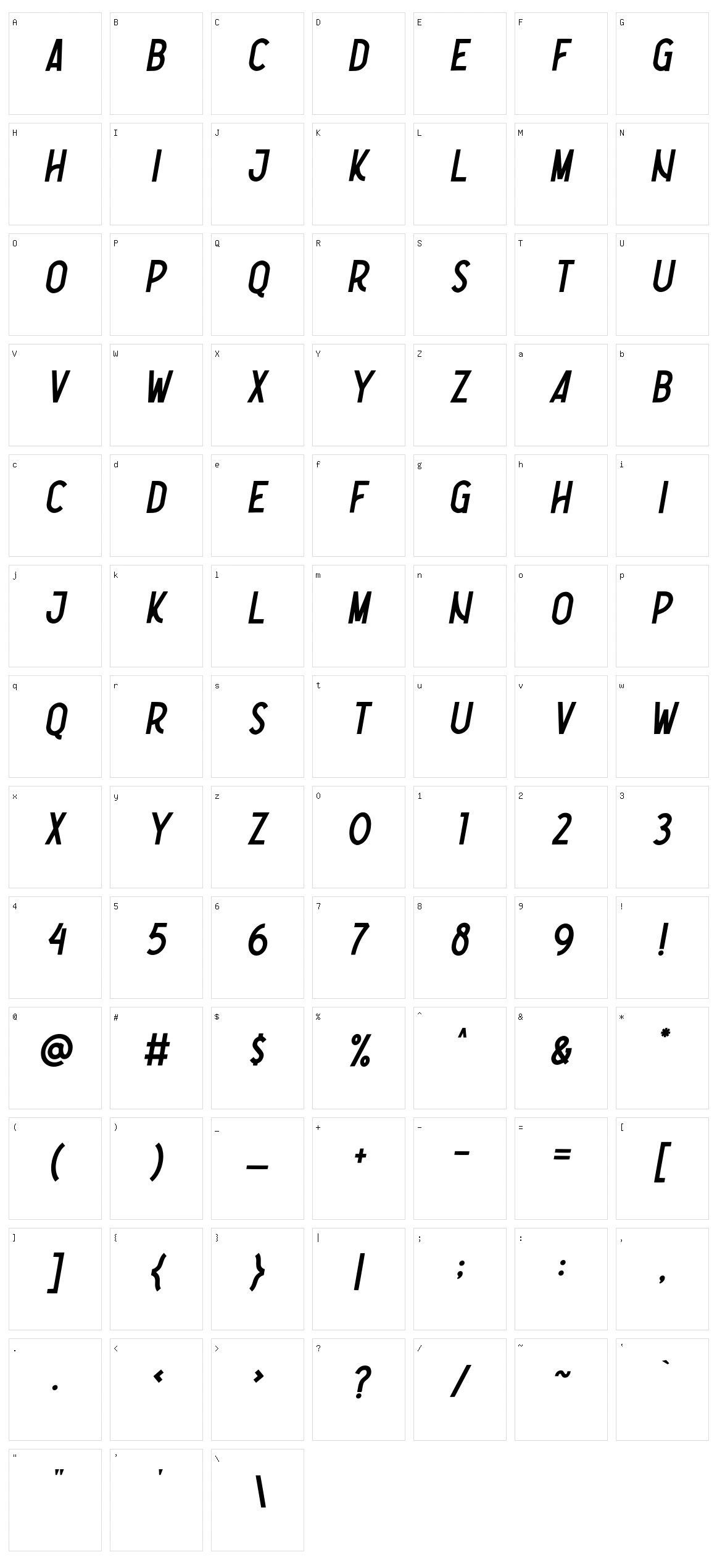 Nootdorp Character Set