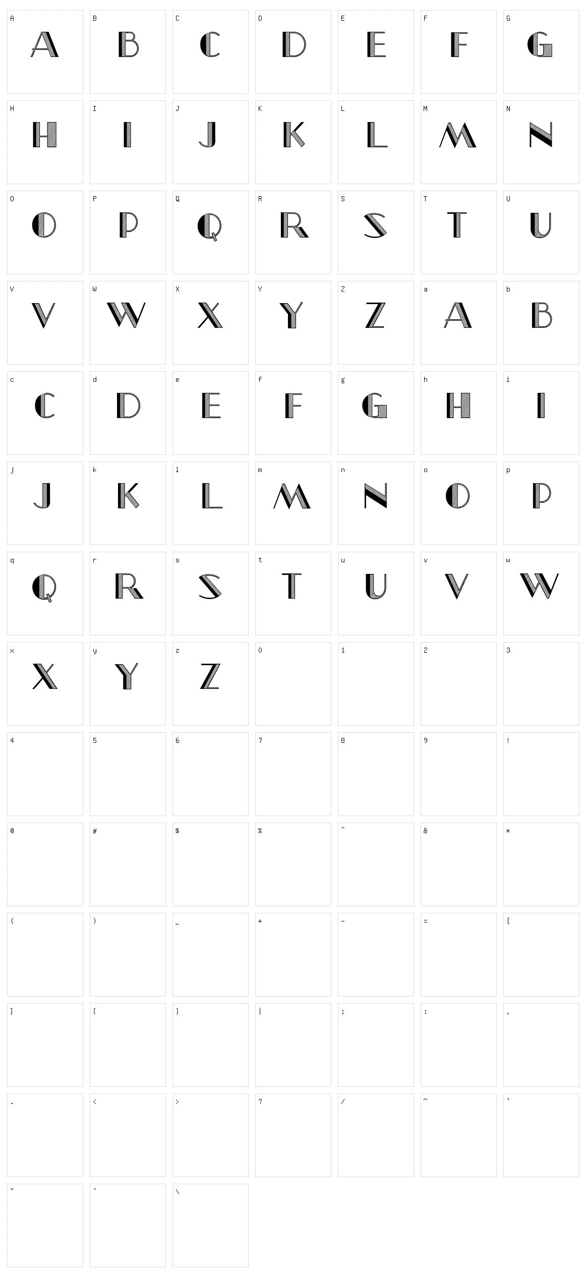 North Border Character Set