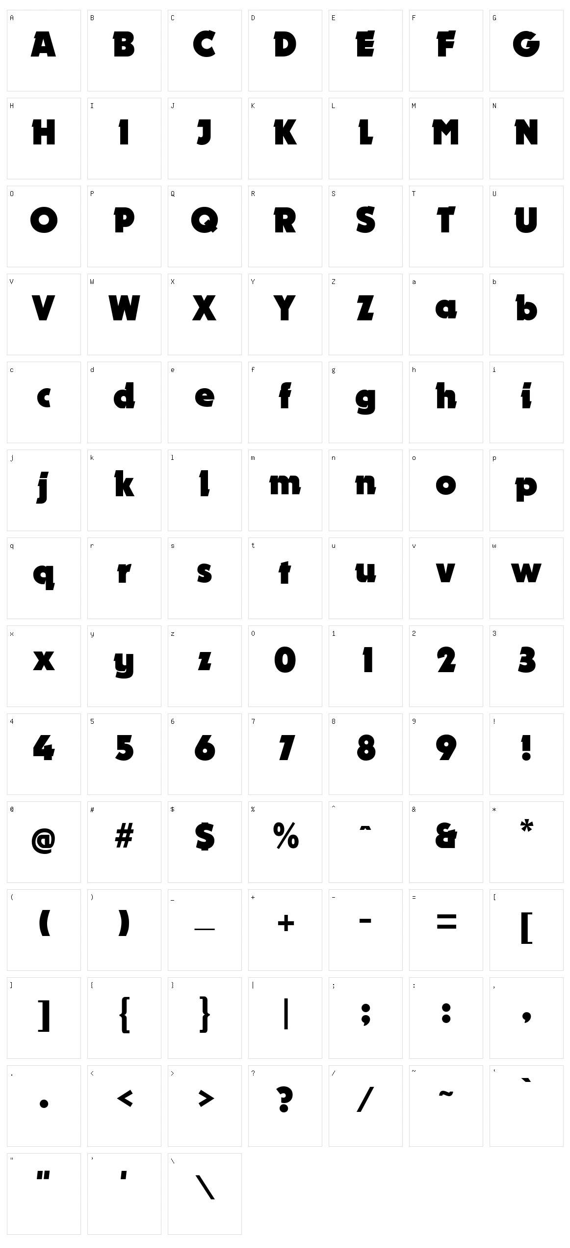 Nougat Character Set