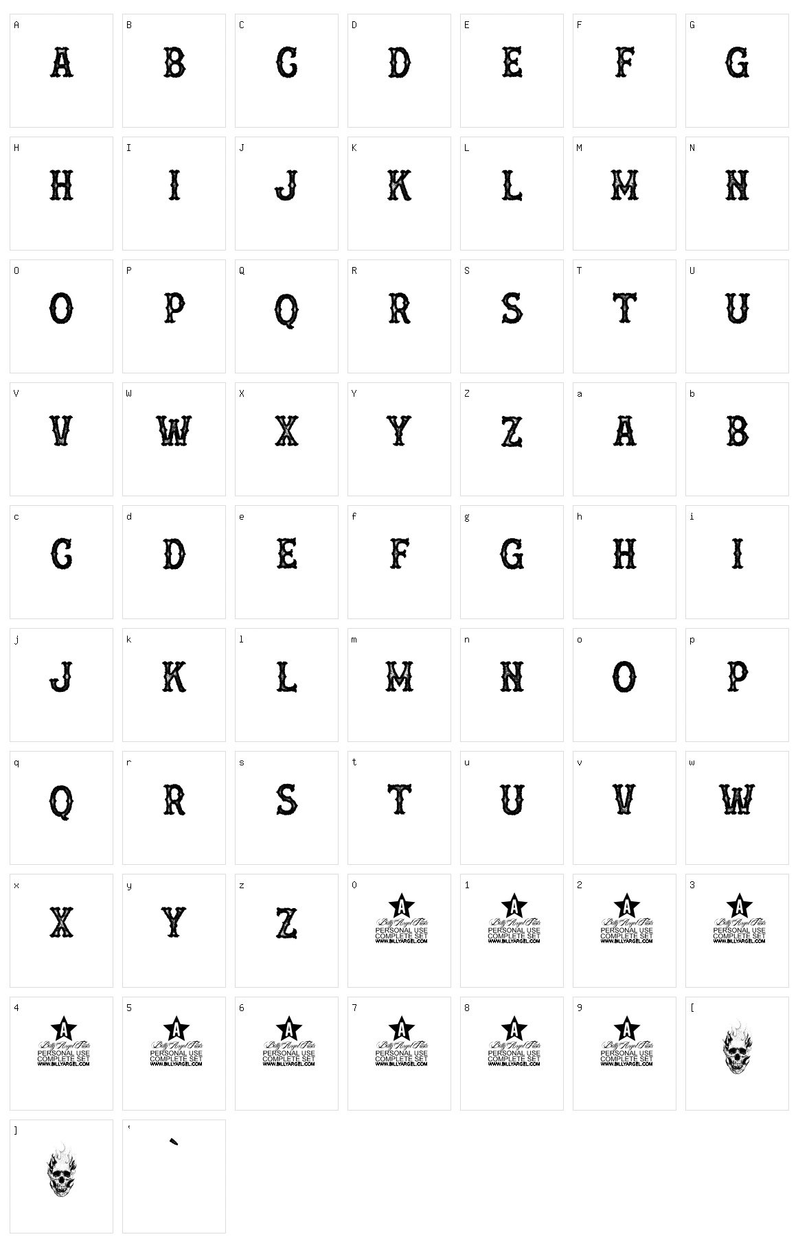 Oakland Character Set