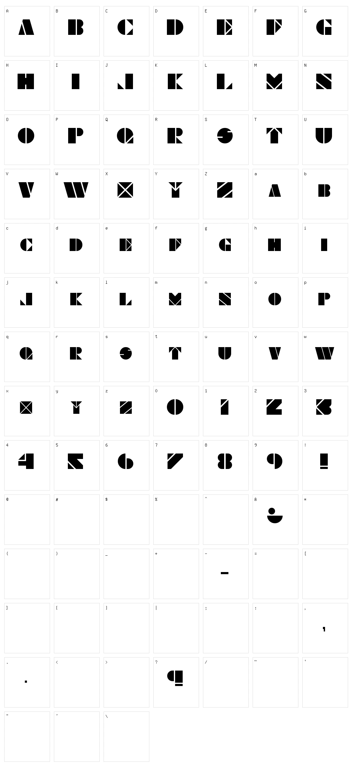 Obese & Square KK Character Set