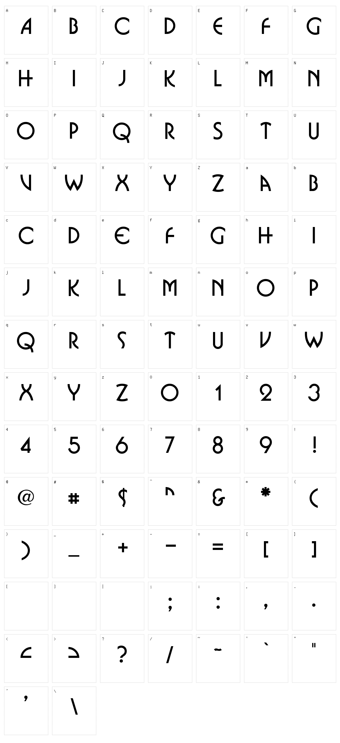 Omnibus Character Set