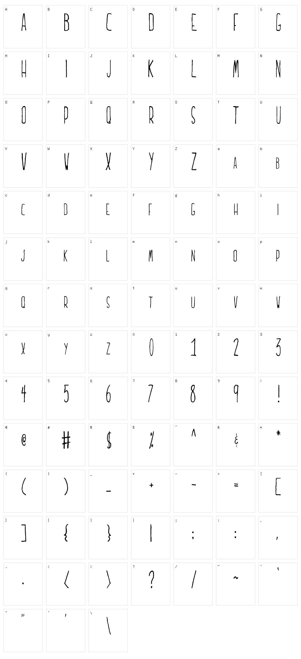 Lucidity Character Set
