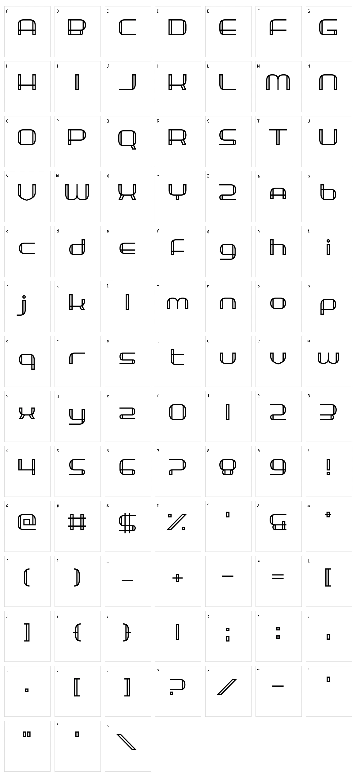 Peekavous Character Set