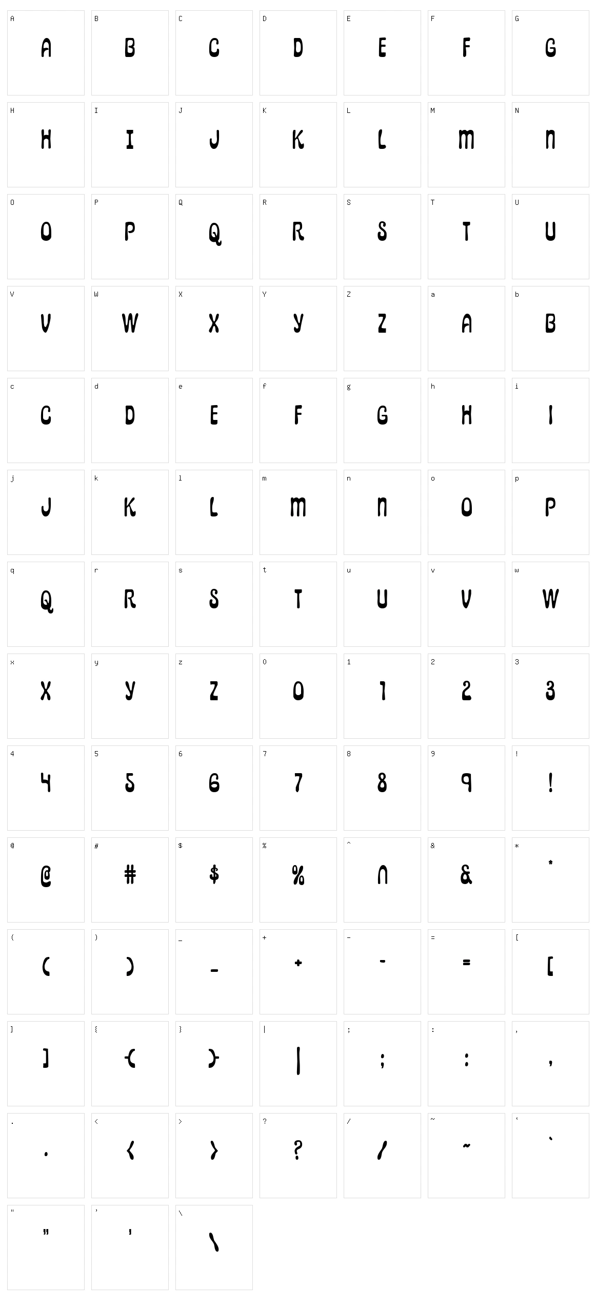 Pepperland Character Set