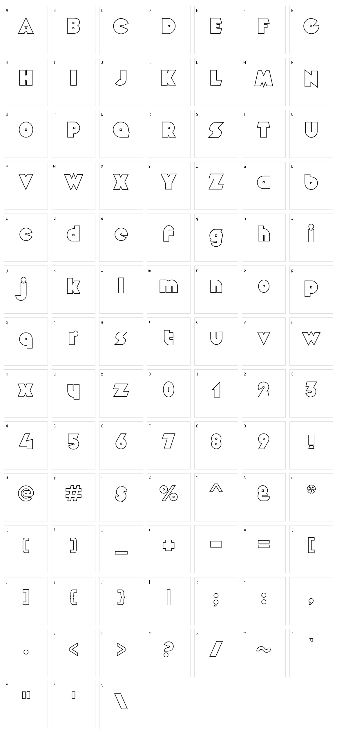 Pepperland Character Set