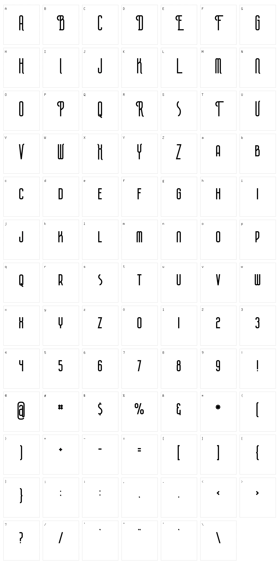 Plasma Character Set