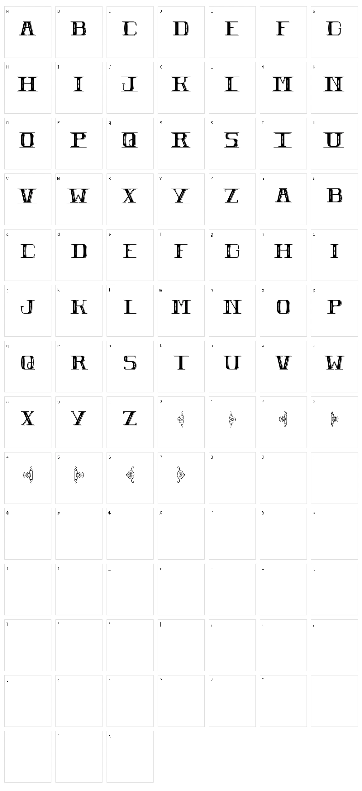 Pomerole Character Set