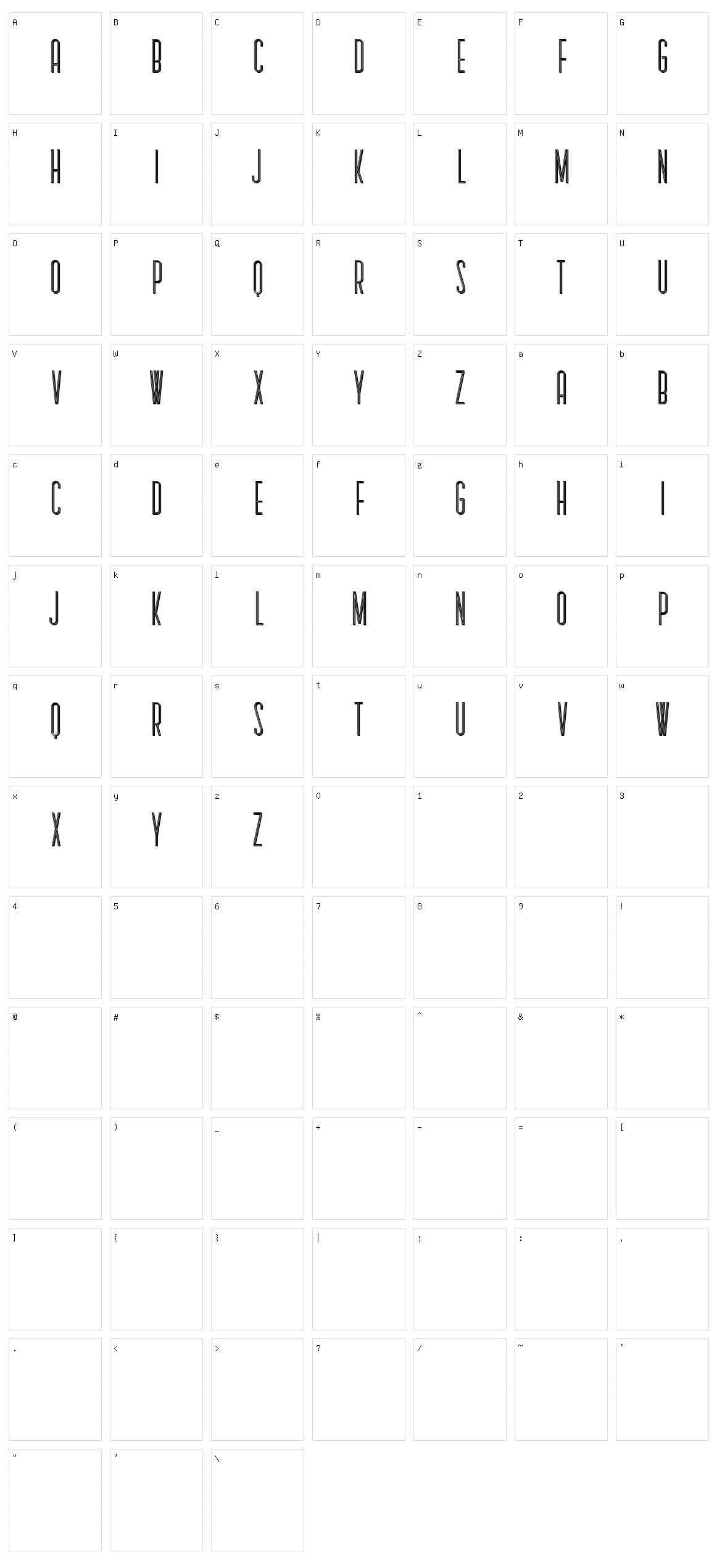 Porker Character Set