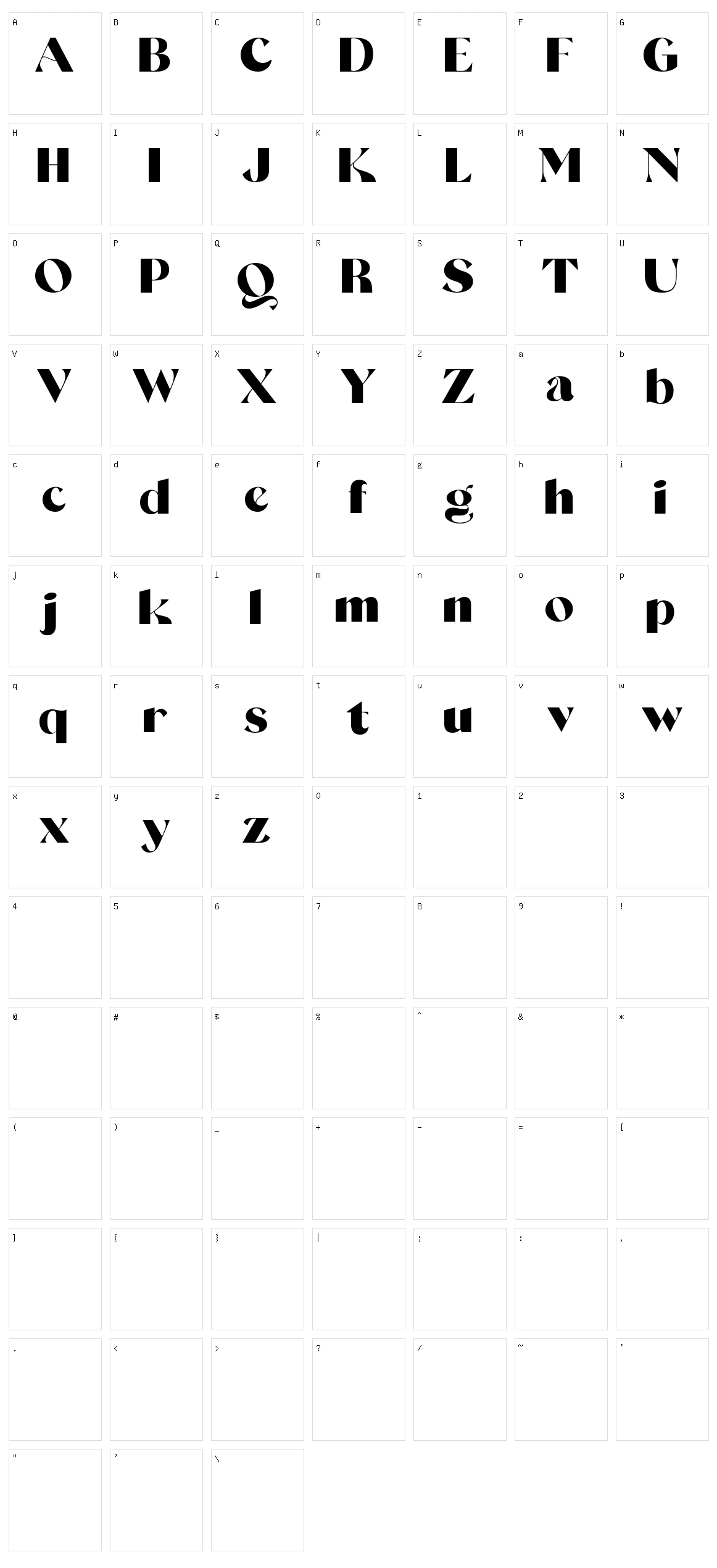 Quaker Character Set