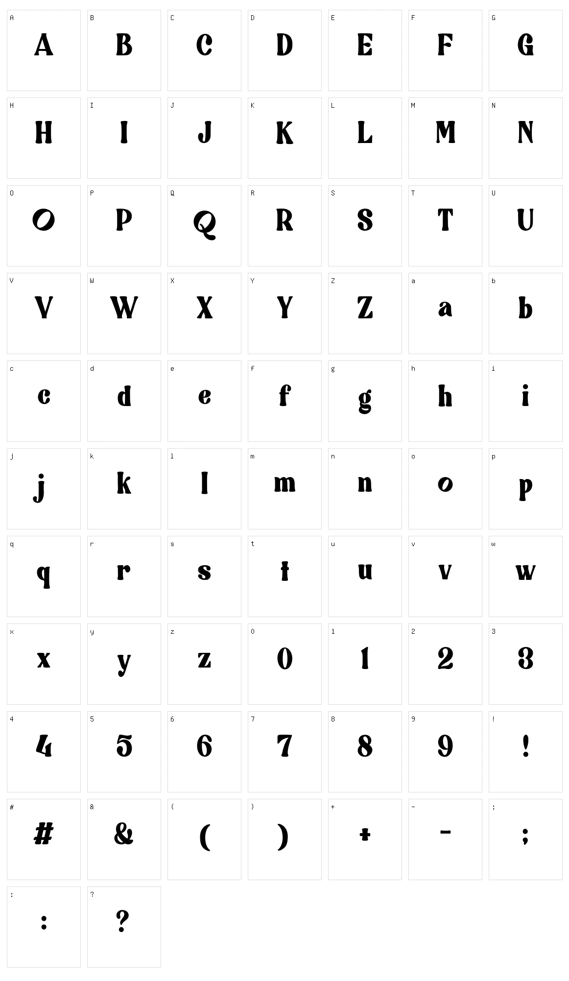 Quickly Sustain Character Set