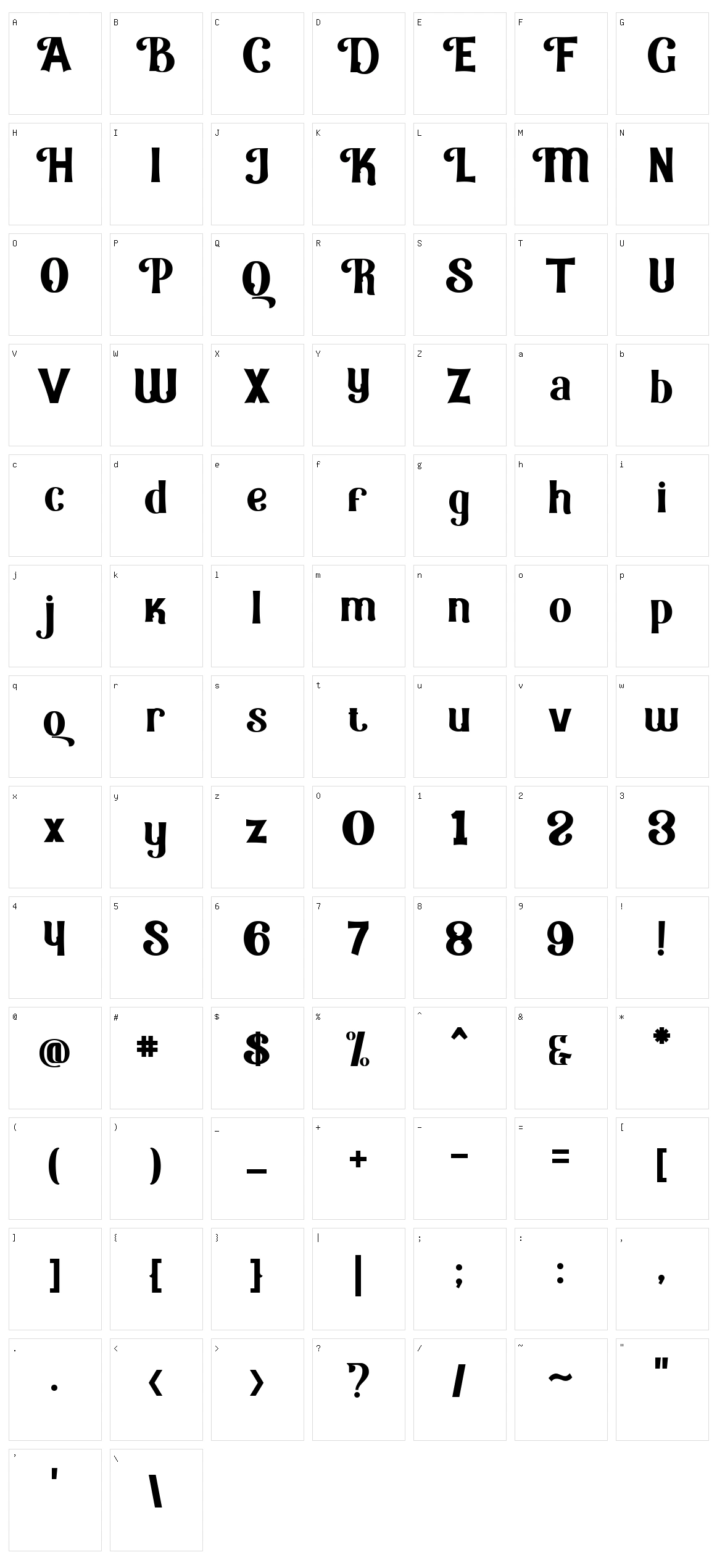 Quirky Bay Character Set