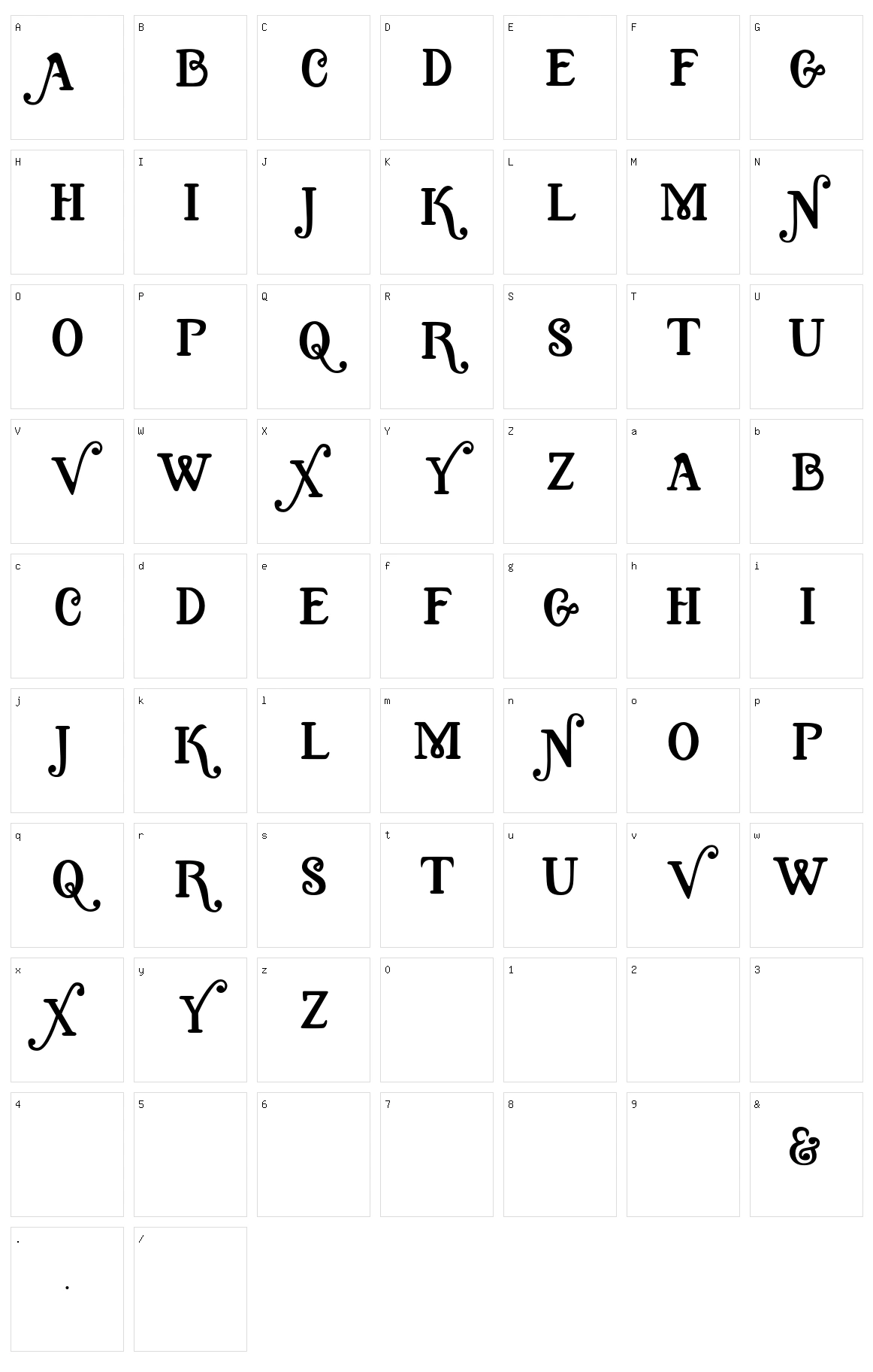 Quixotic Character Set