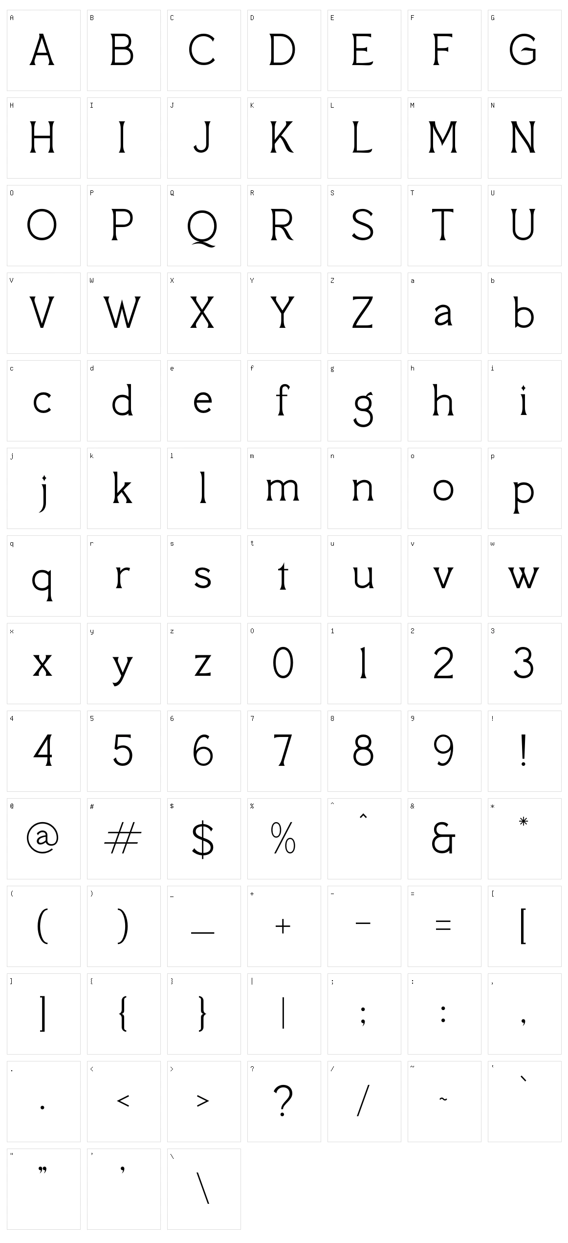 Qumoru Genochi Character Set