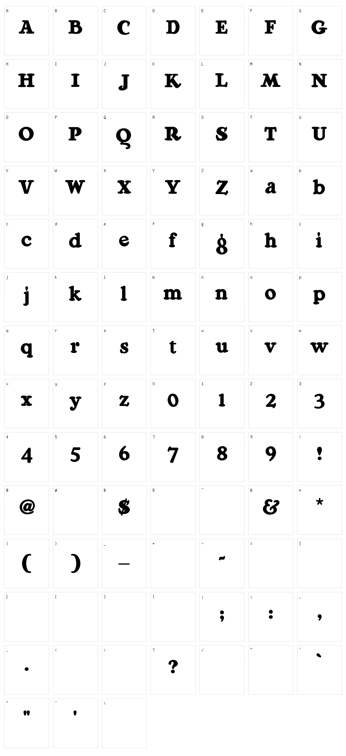 Ragg Mopp Character Set