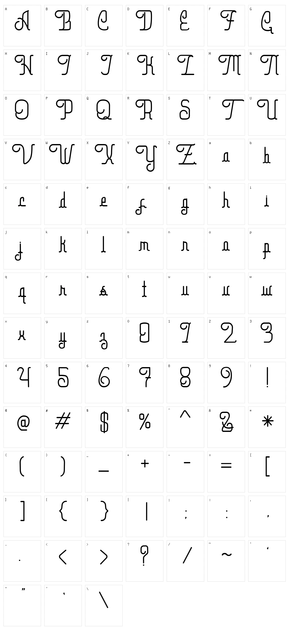 Railgun Line Character Set