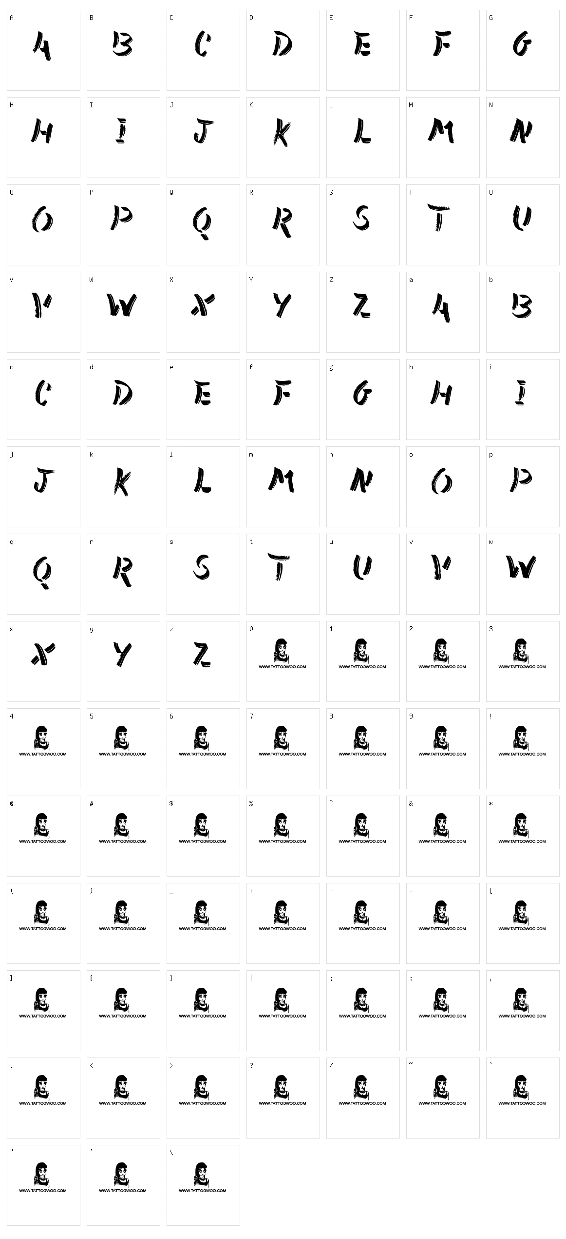 Abreviater Character Set