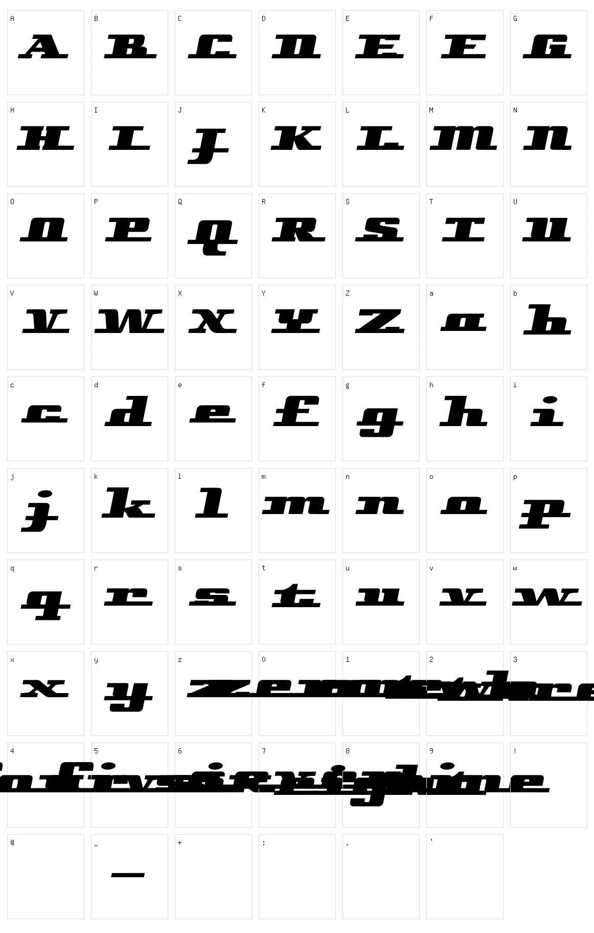 Remarcle Character Set