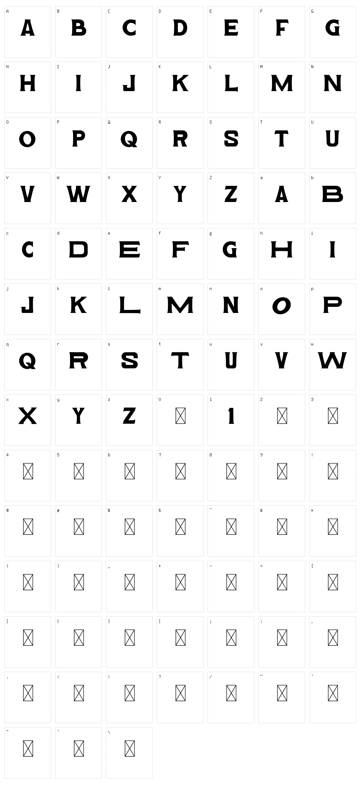 Removen Character Set