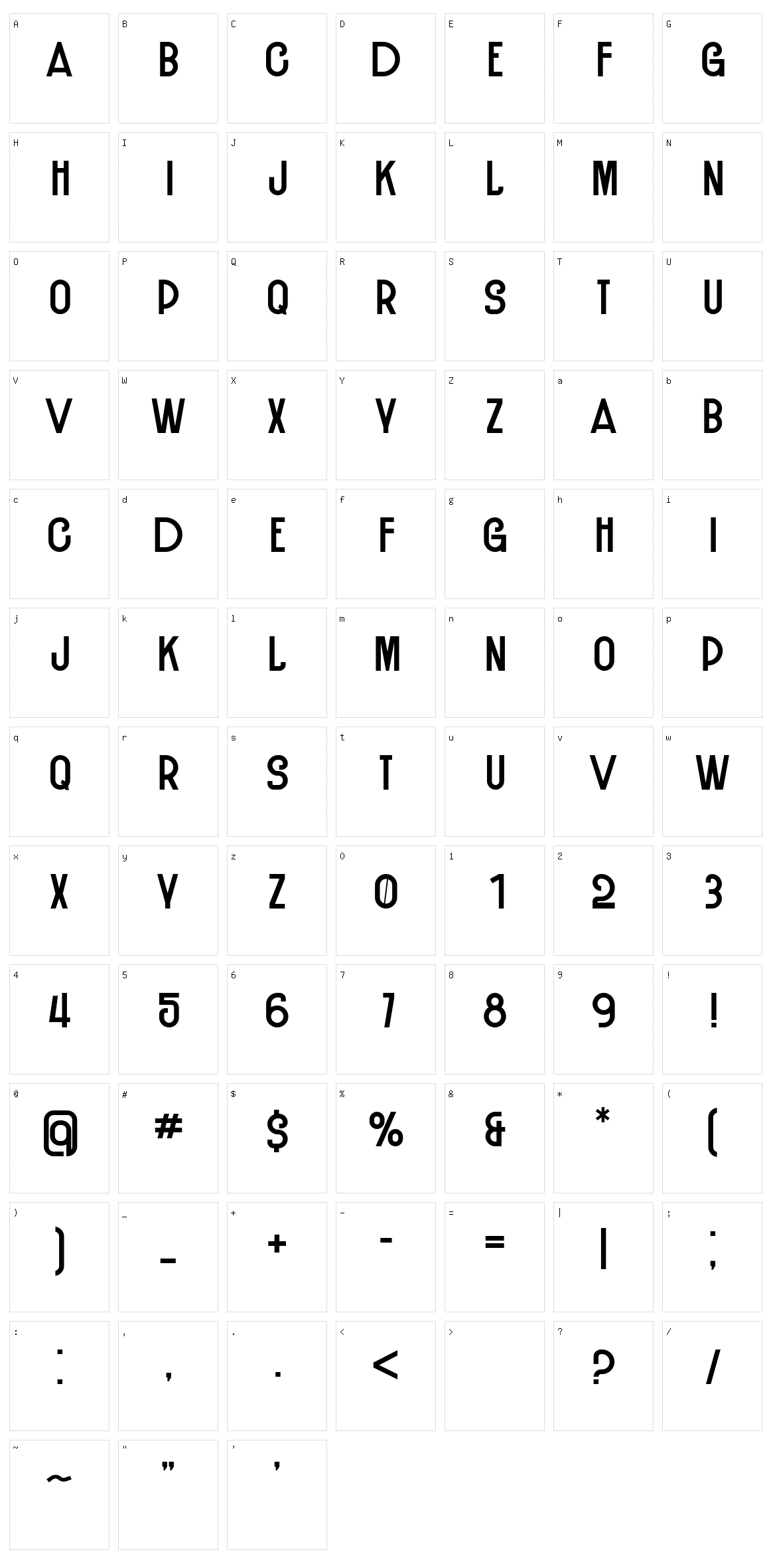 Republica Character Set