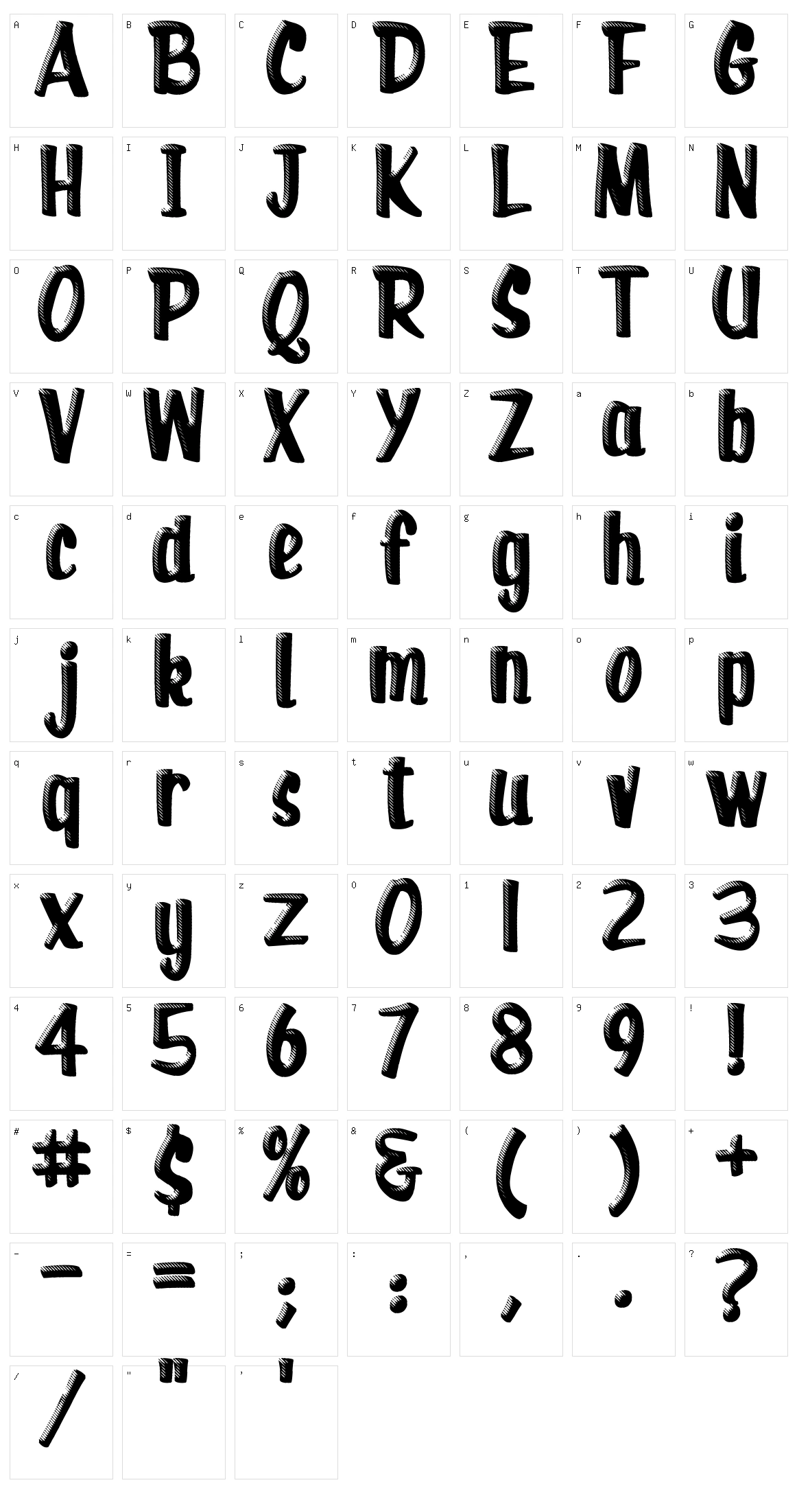 Retro Shine Character Set