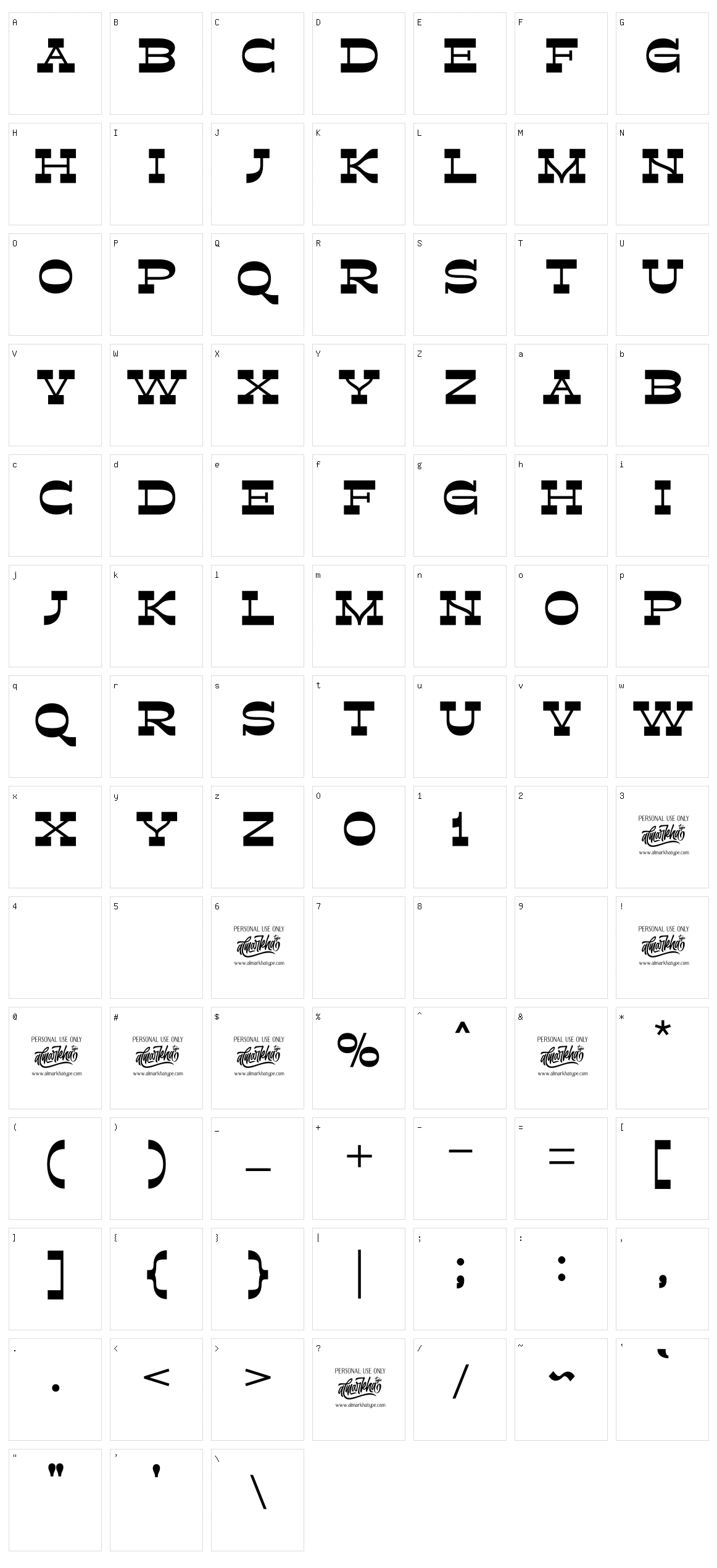 Retroman Character Set