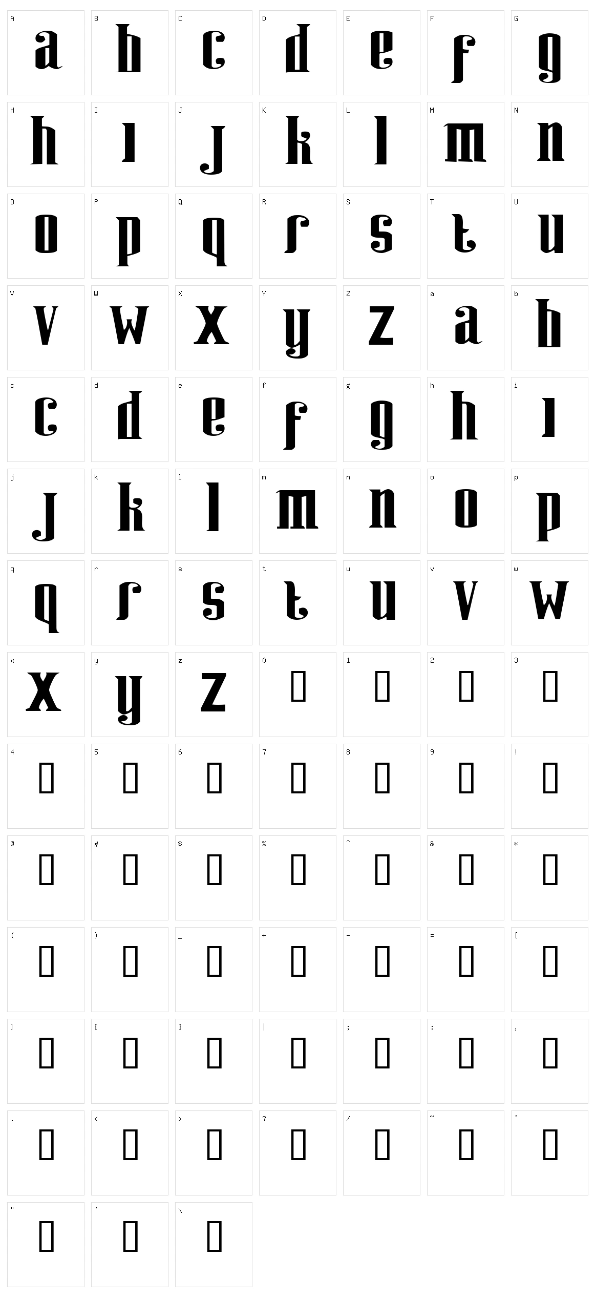 Riweuk Character Set