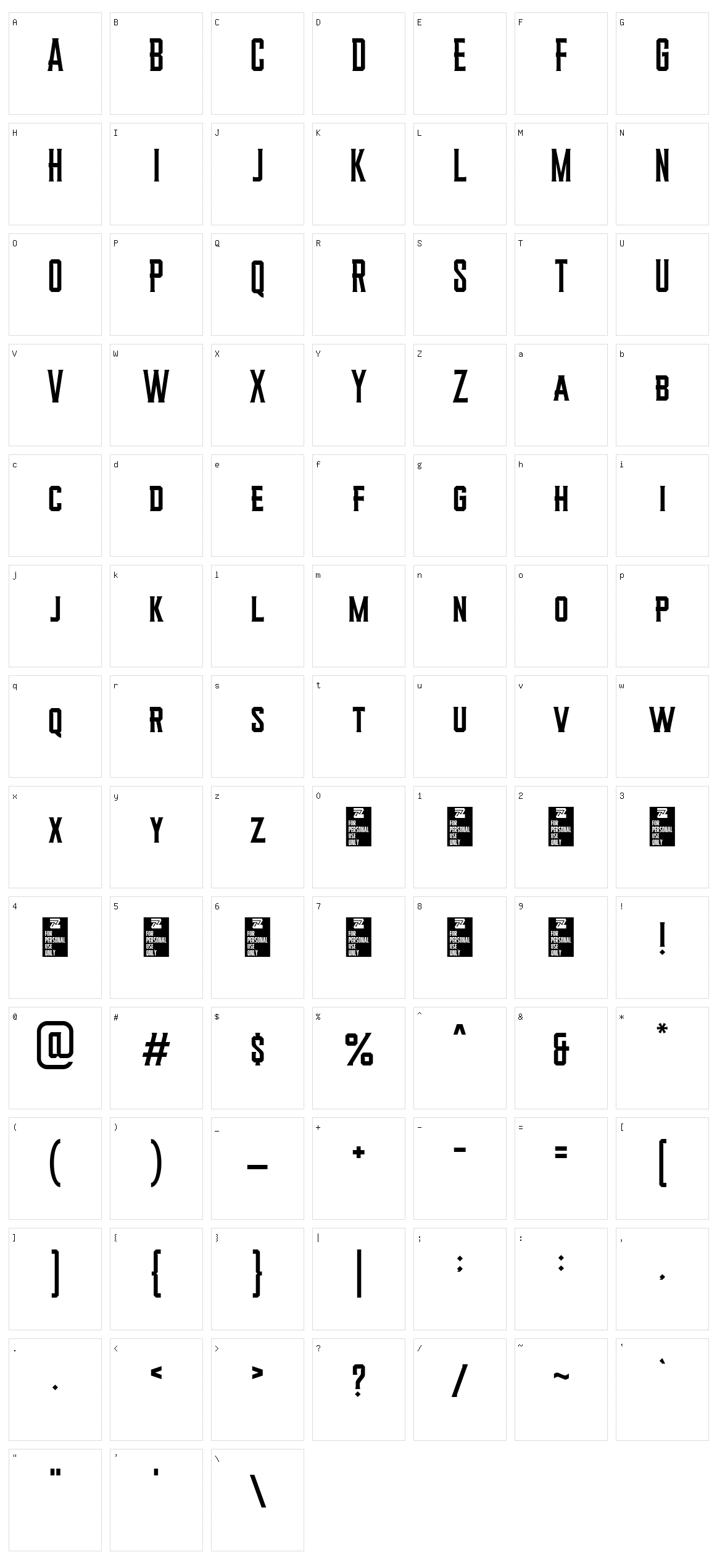 Rodenberg Character Set